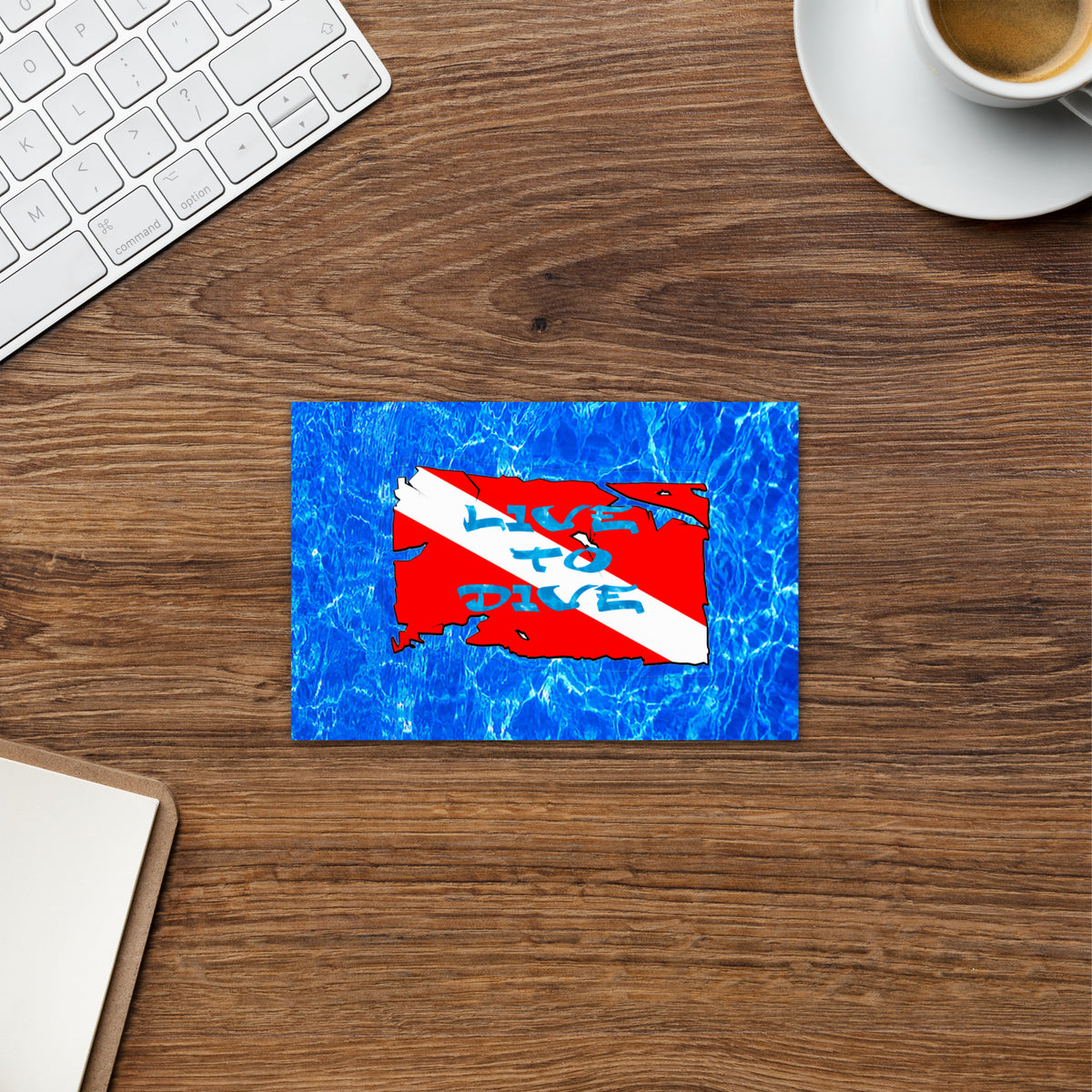 Standard Postcard Live To Dive