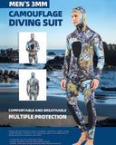 Hooded Camouflage 3MM Two-piece Neoprene Wetsuit