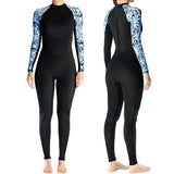 Women Wetsuit 3mm 1 Piece Floral Sleeves