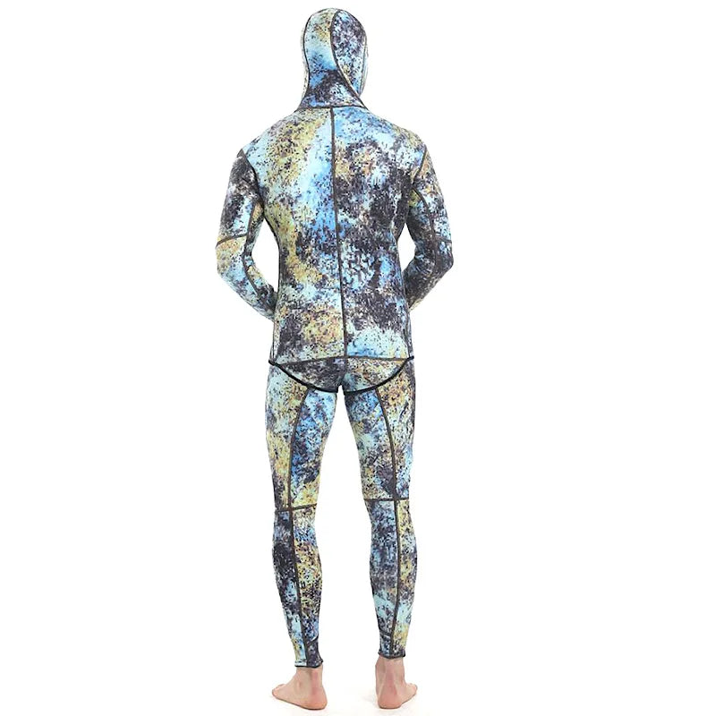 Hooded Camouflage 3MM Two-piece Neoprene Wetsuit