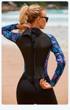 3MM Diving Suit Women's One Piece Floral Wetsuit