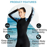 Women Wetsuit 3mm 1 Piece Floral Sleeves