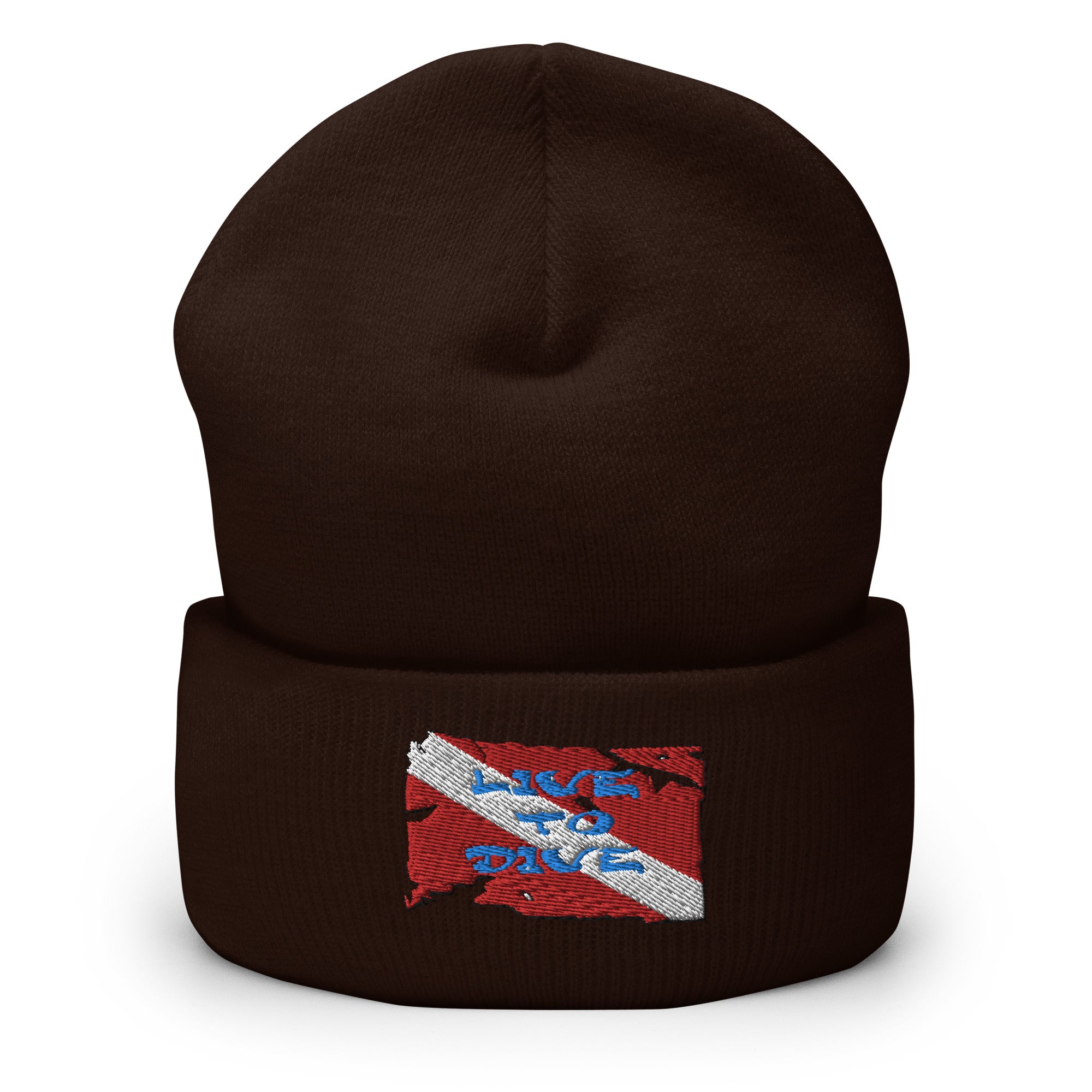 Live To Dive Flag Cuffed Beanie