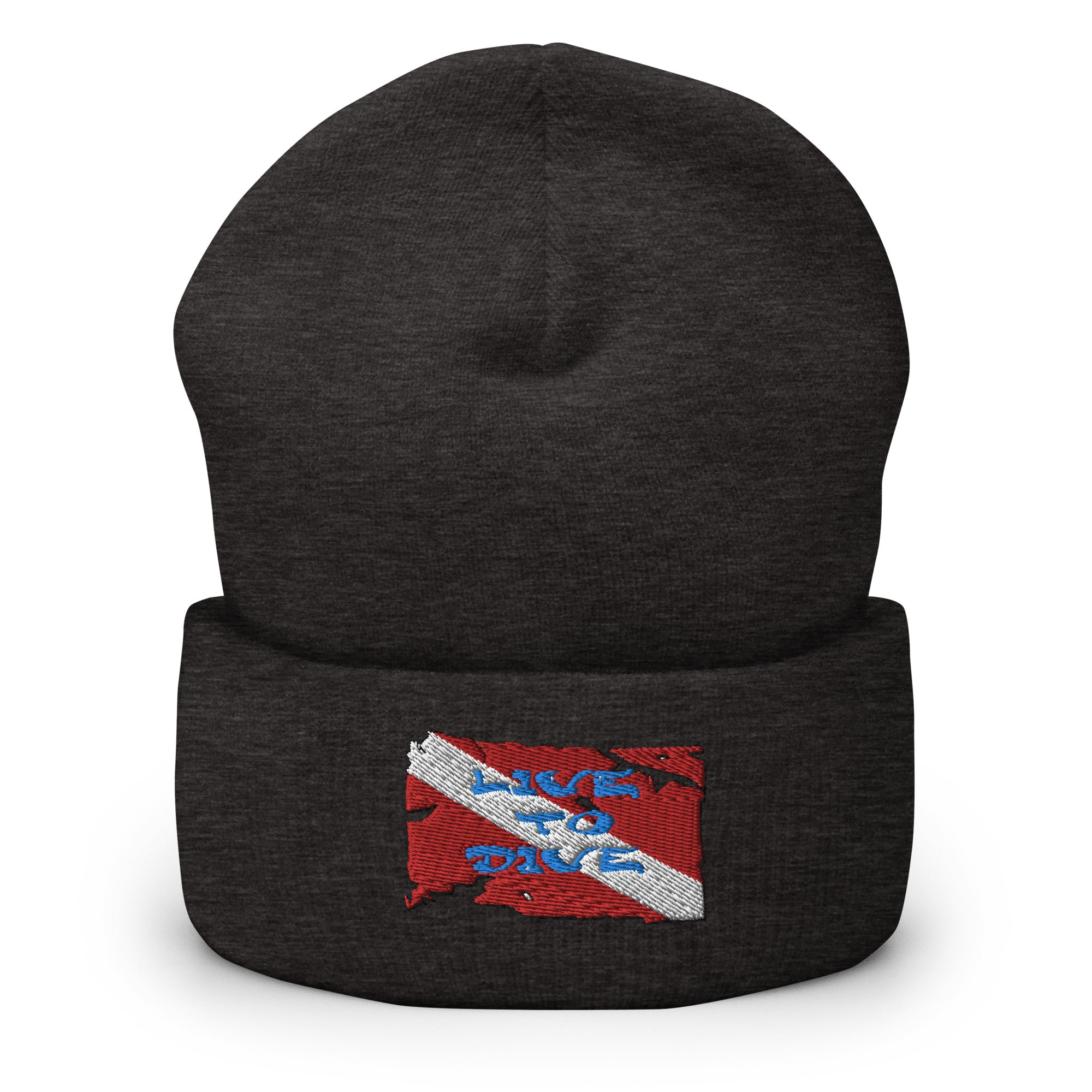 Live To Dive Flag Cuffed Beanie