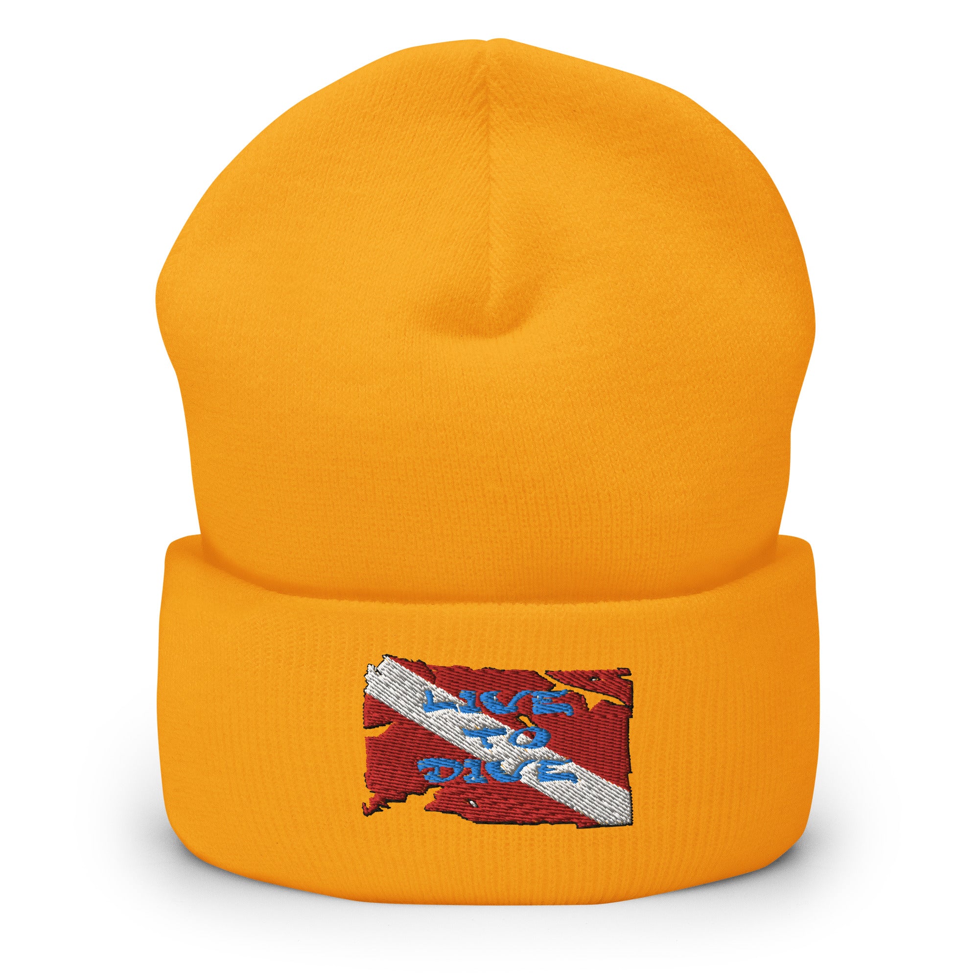 Live To Dive Flag Cuffed Beanie