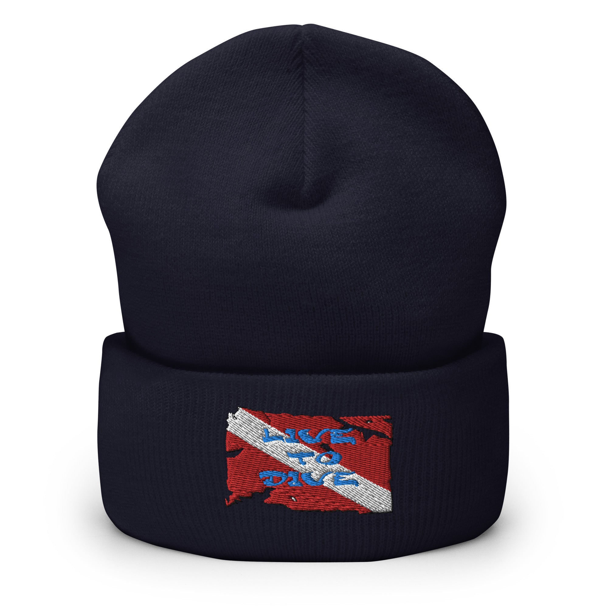 Live To Dive Flag Cuffed Beanie