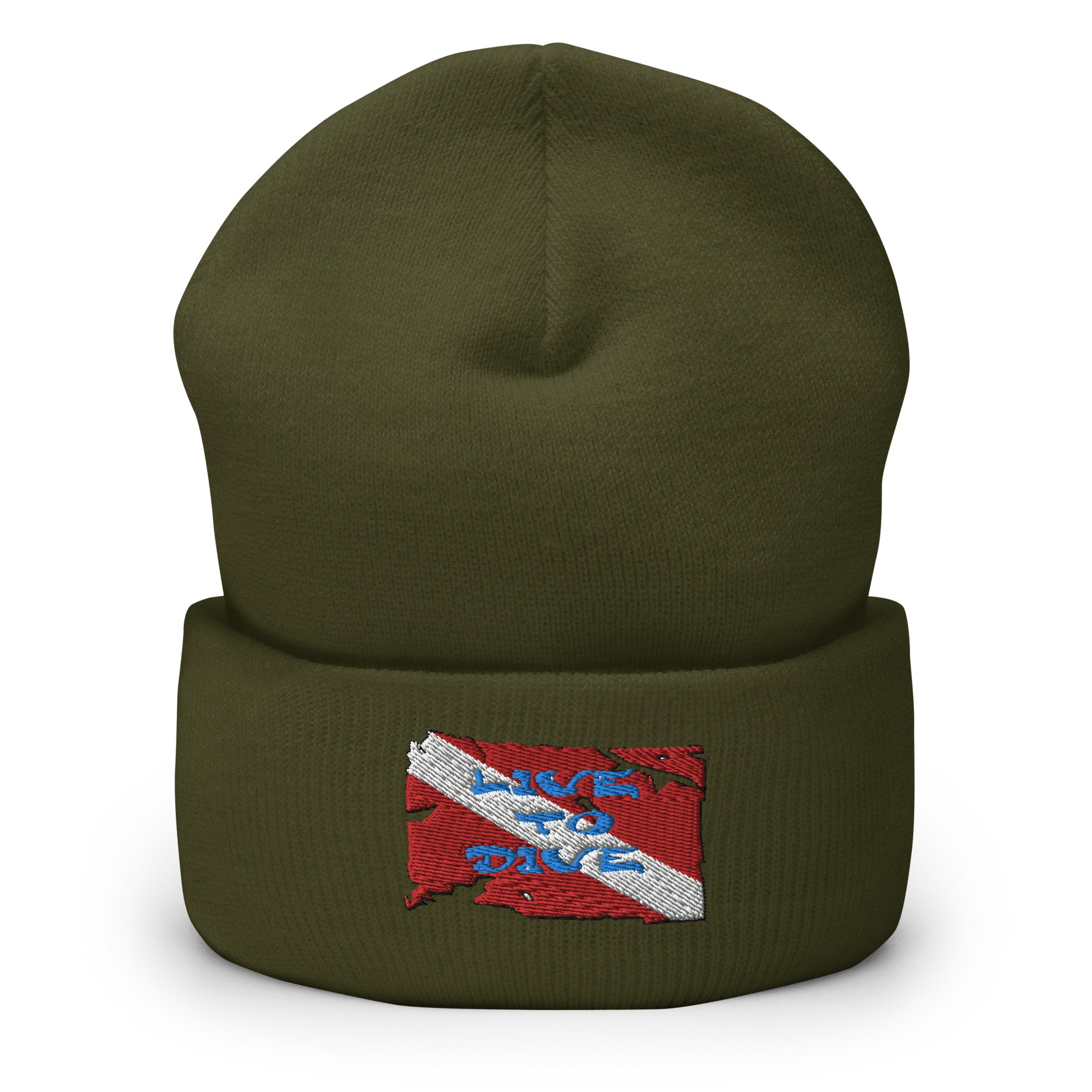 Live To Dive Flag Cuffed Beanie