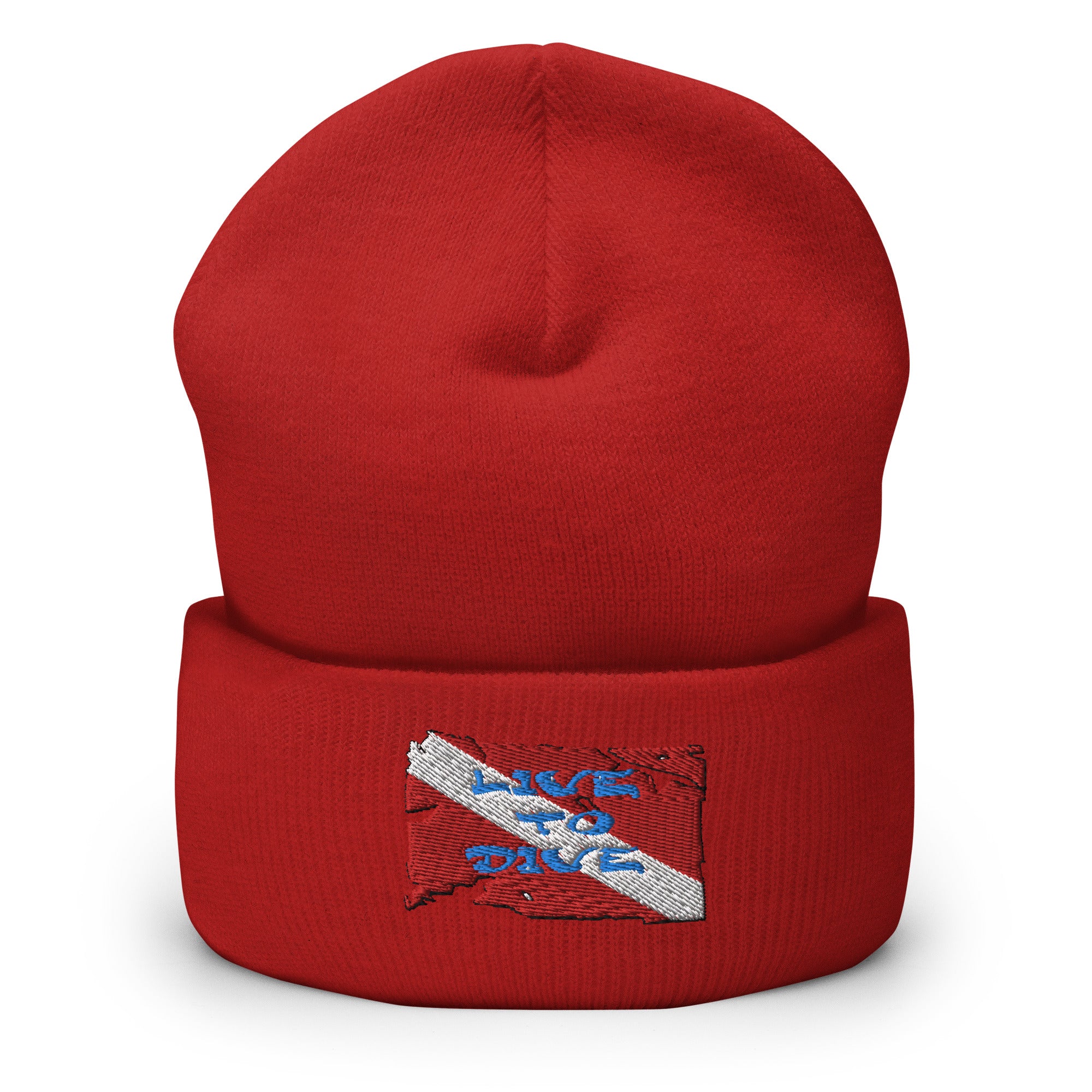 Live To Dive Flag Cuffed Beanie