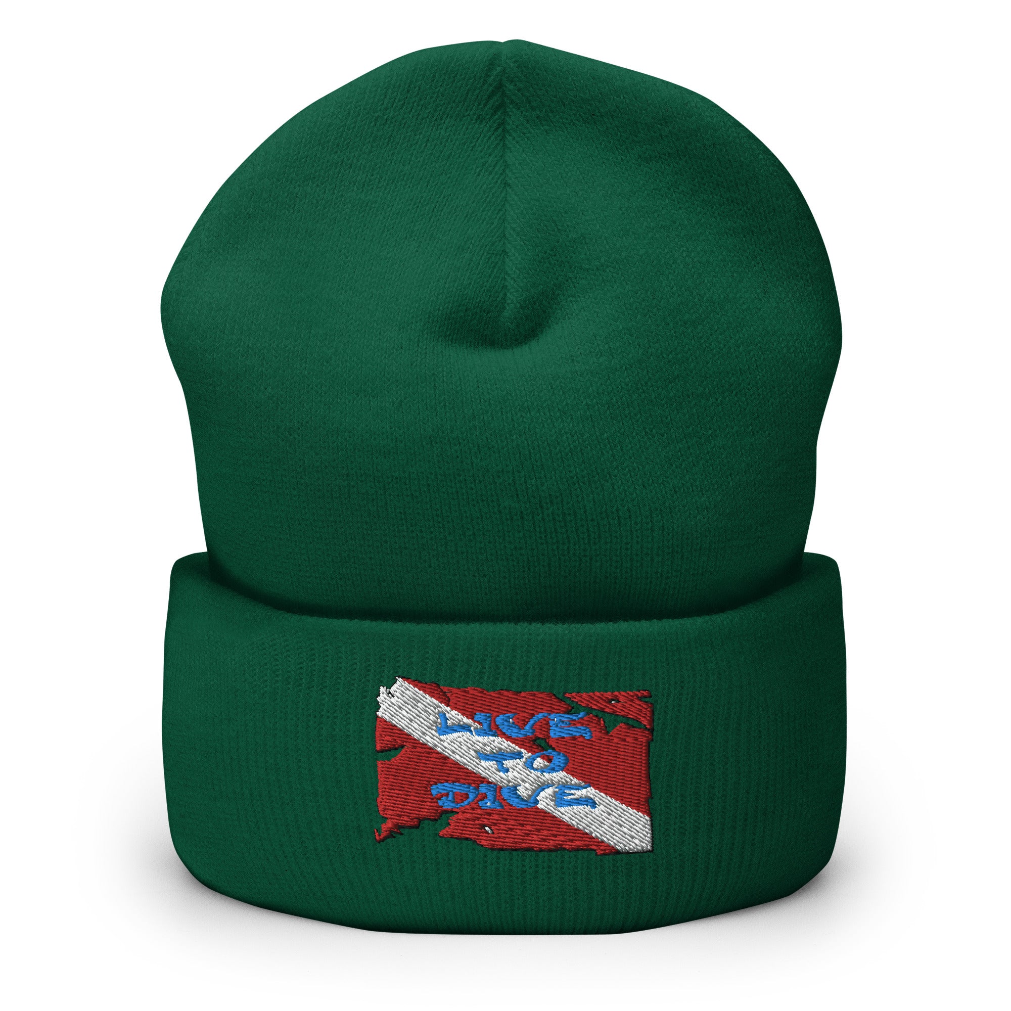 Live To Dive Flag Cuffed Beanie