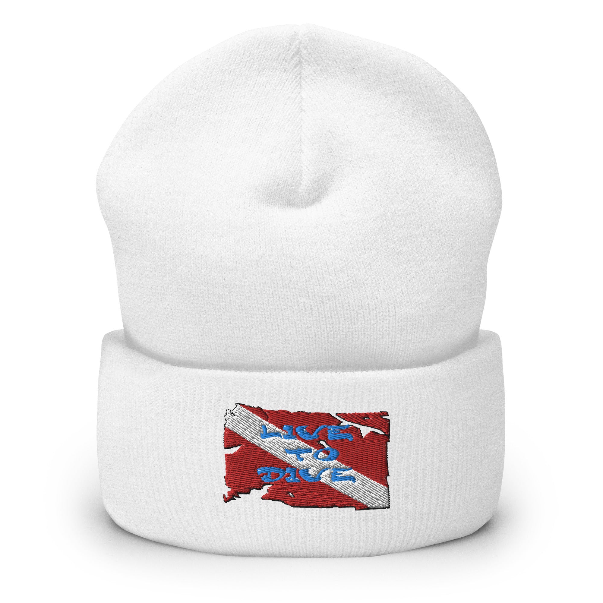 Live To Dive Flag Cuffed Beanie