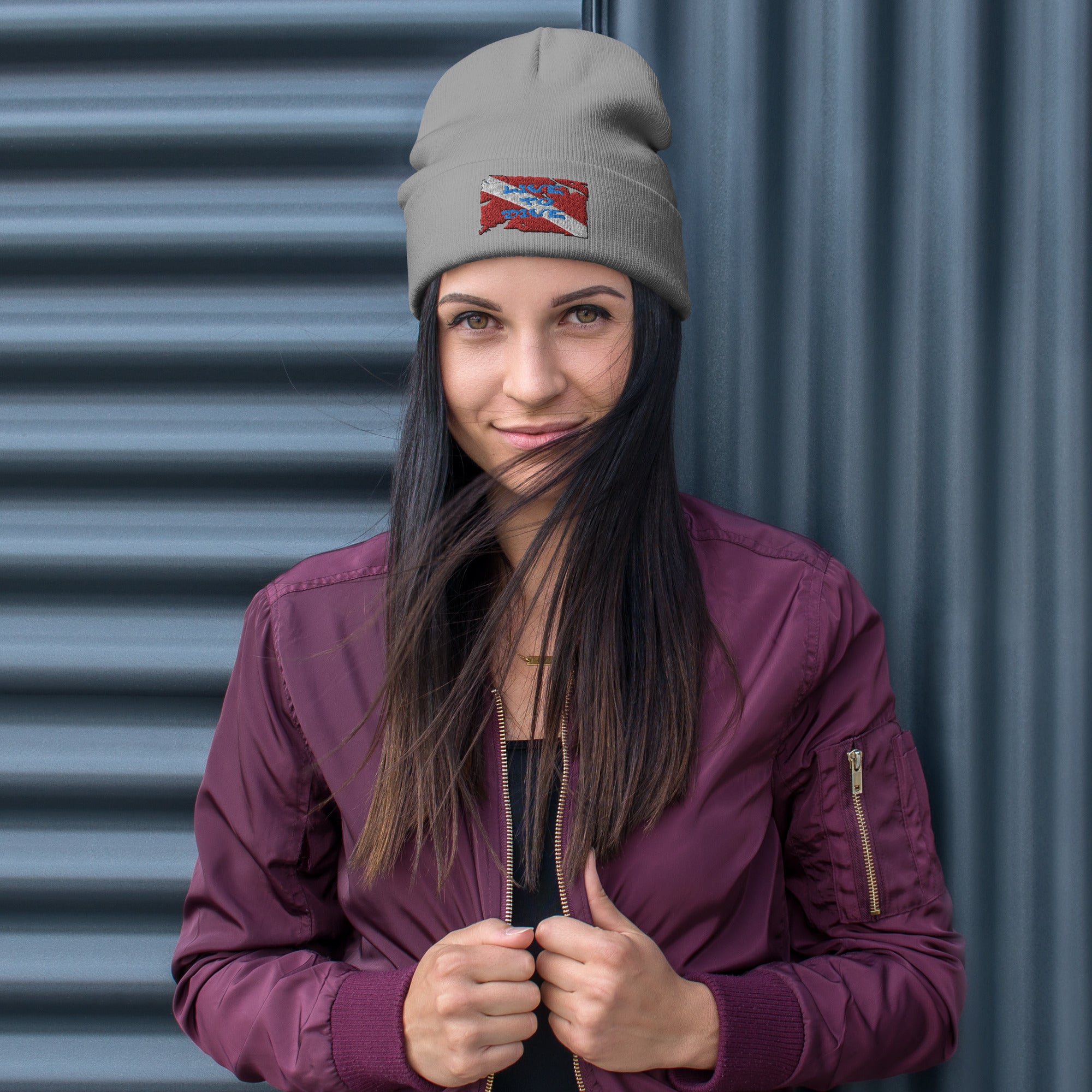 Embroidered Beanie Dive Flag