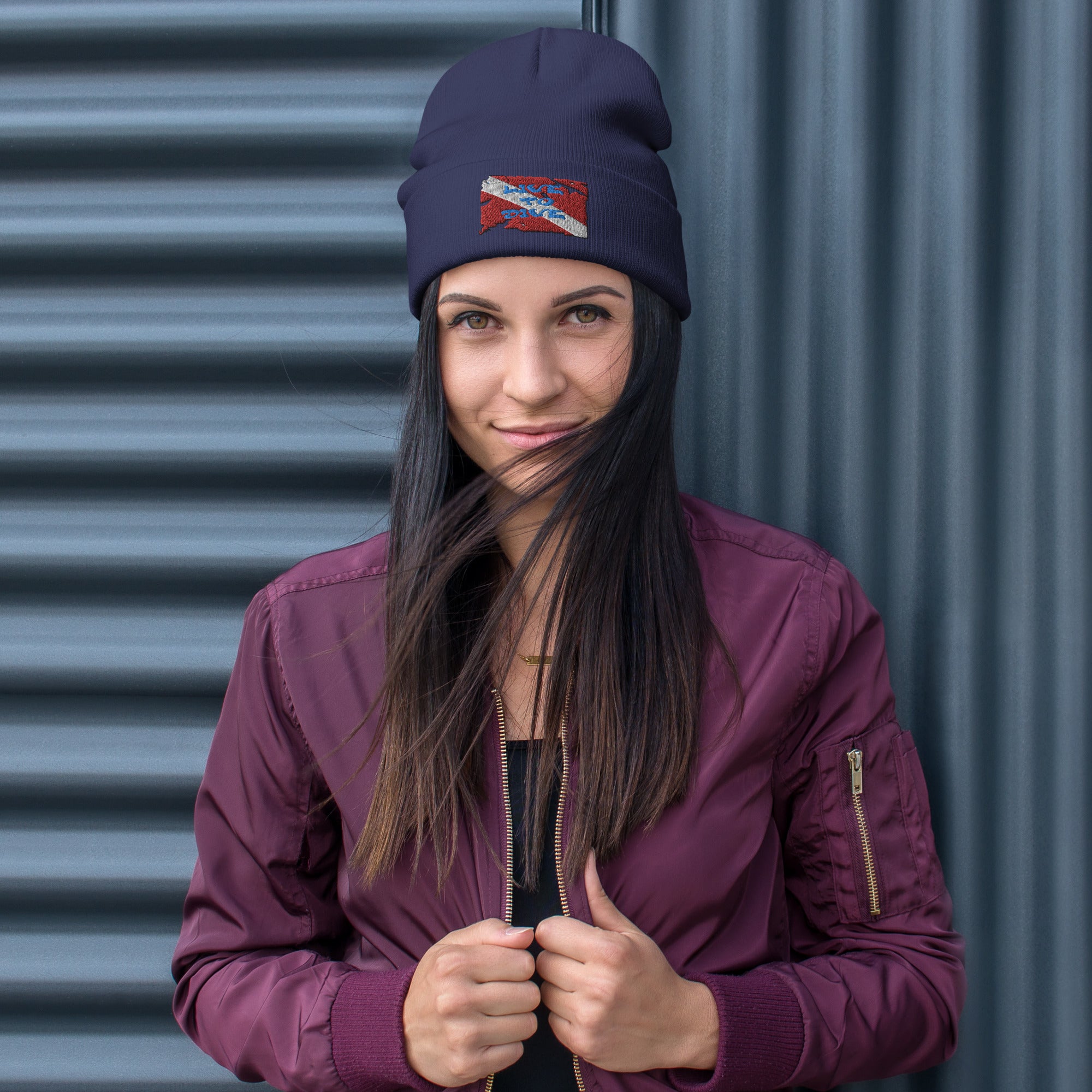Embroidered Beanie Dive Flag