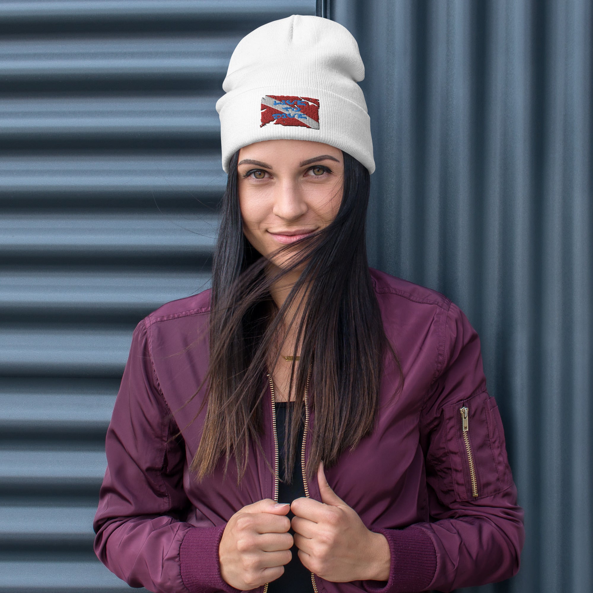 Embroidered Beanie Dive Flag