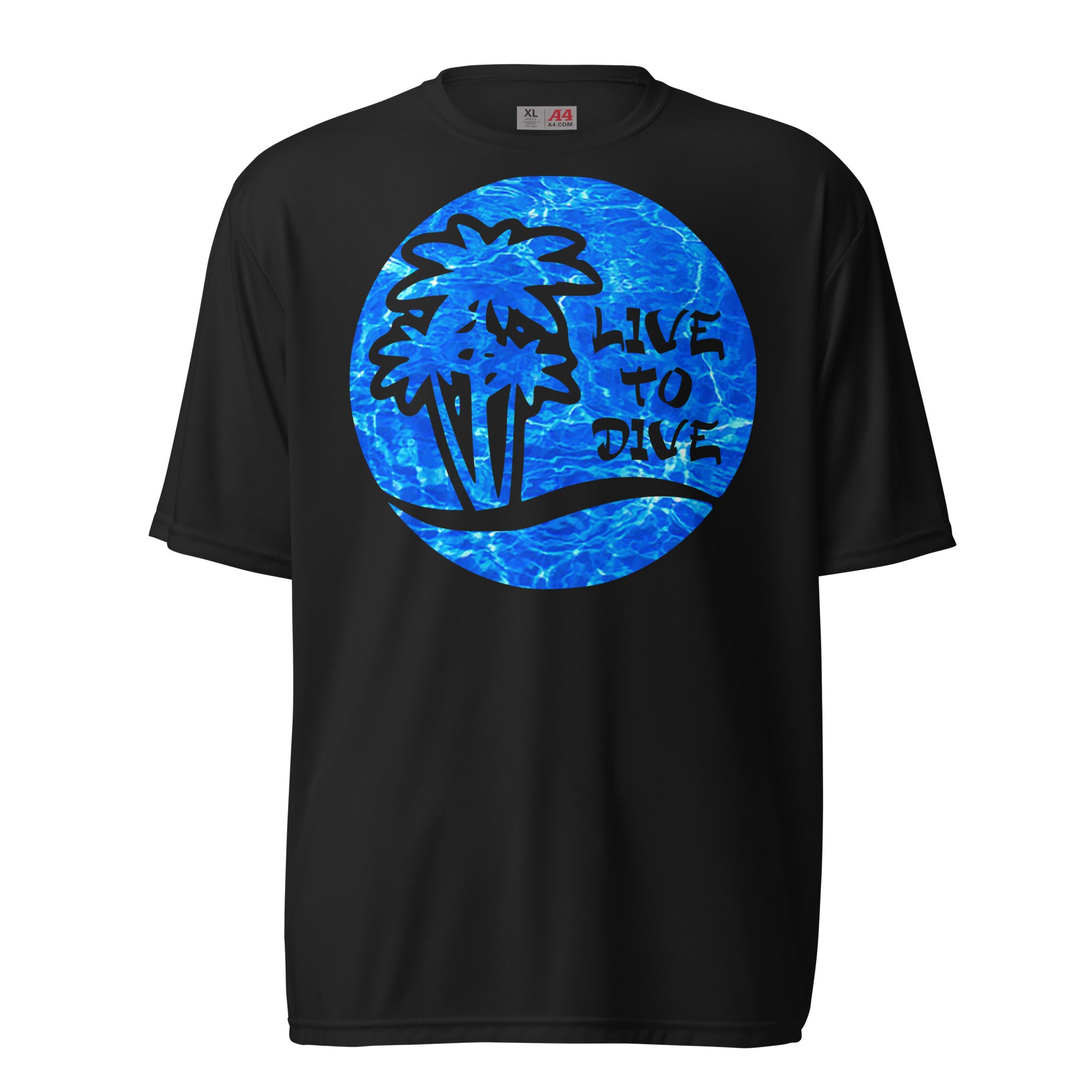Water Pattern Palms Performance Shirt