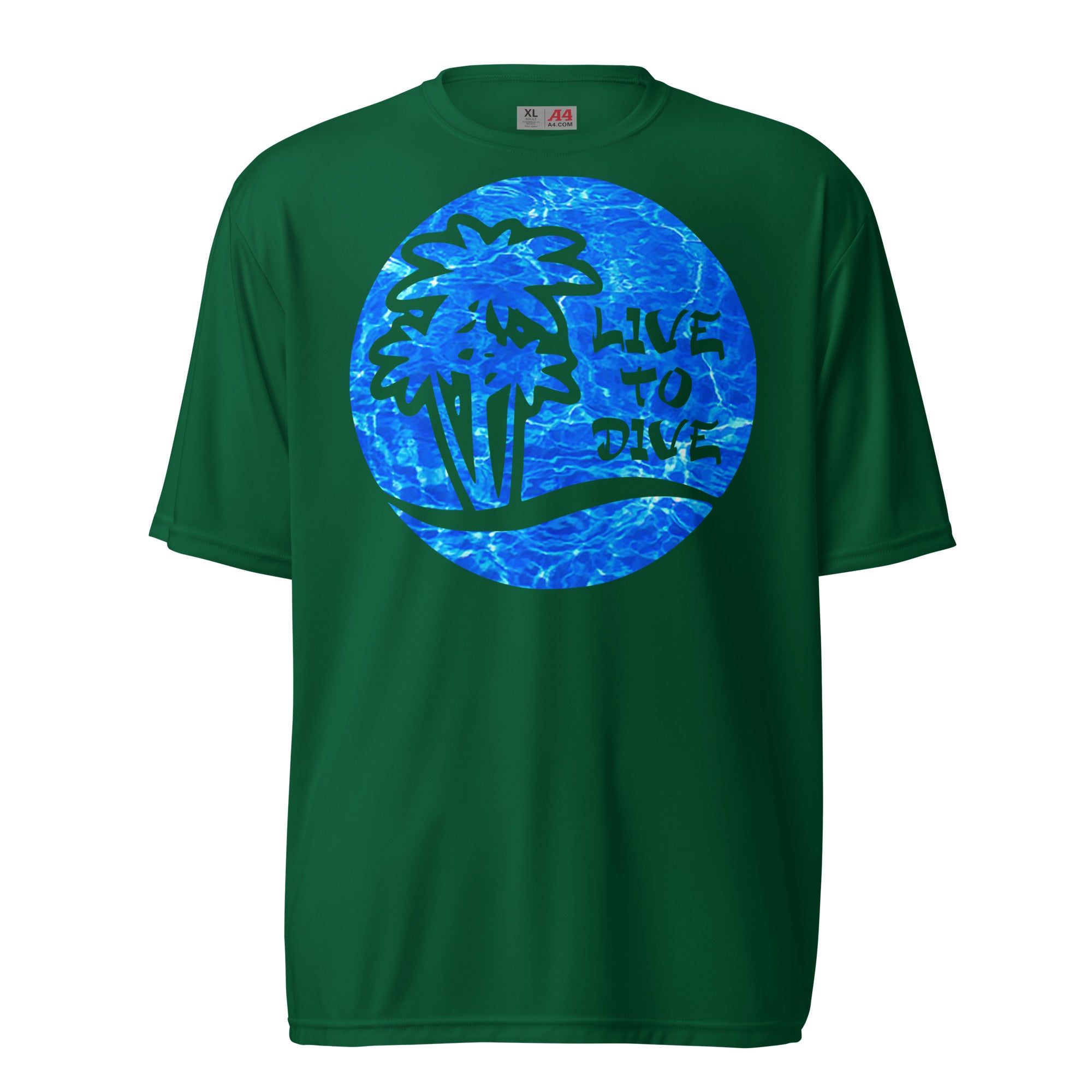 Water Pattern Palms Performance Shirt