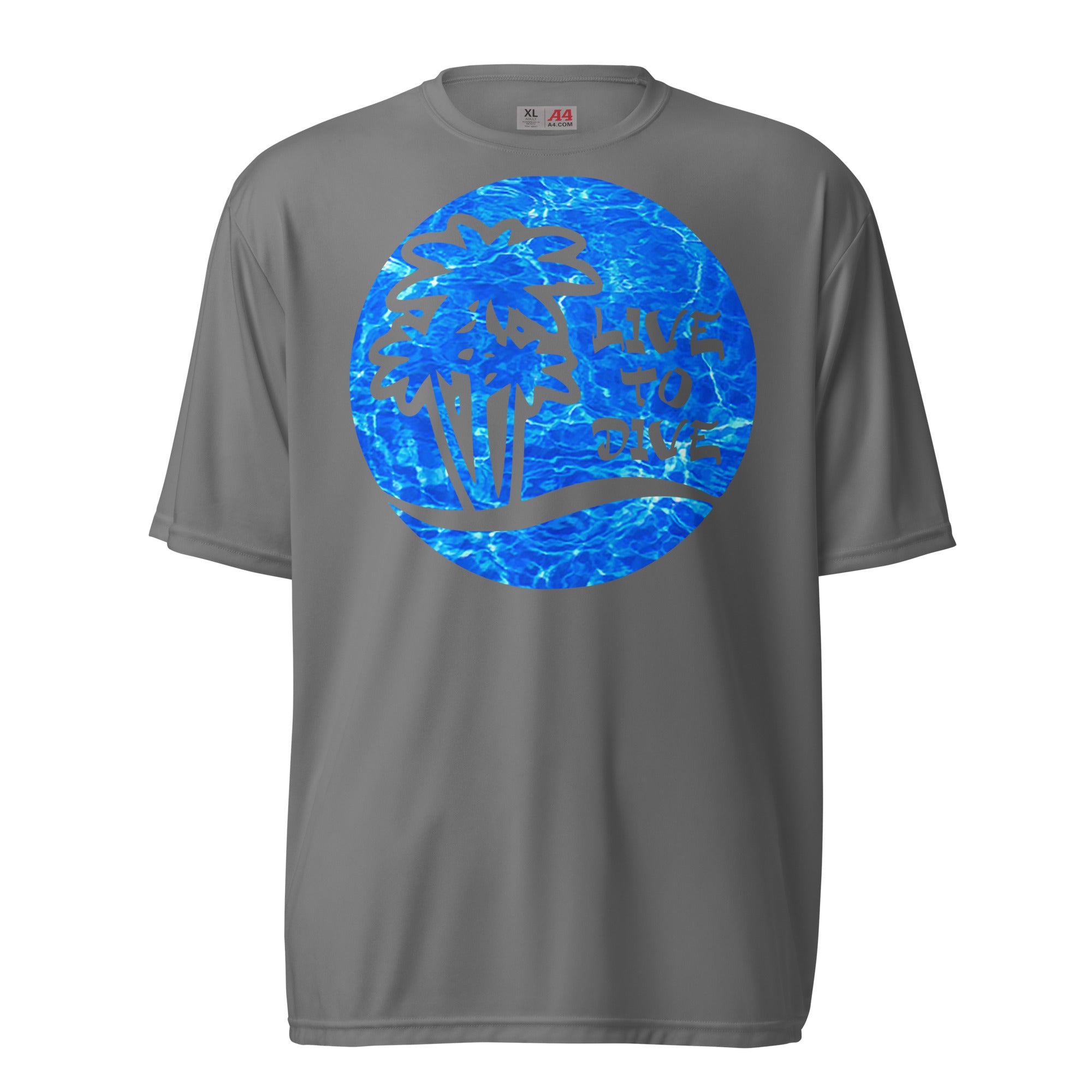 Water Pattern Palms Performance Shirt