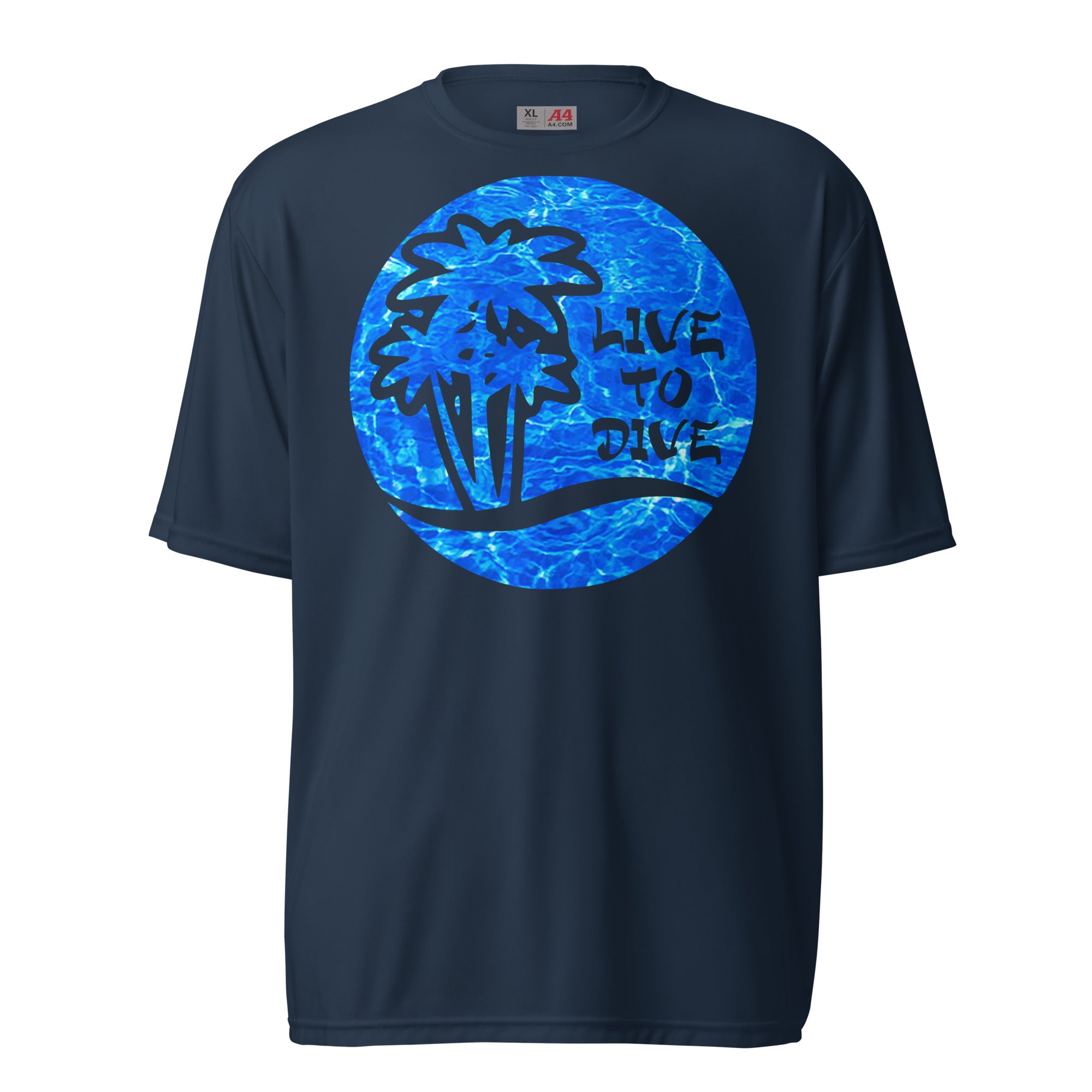 Water Pattern Palms Performance Shirt