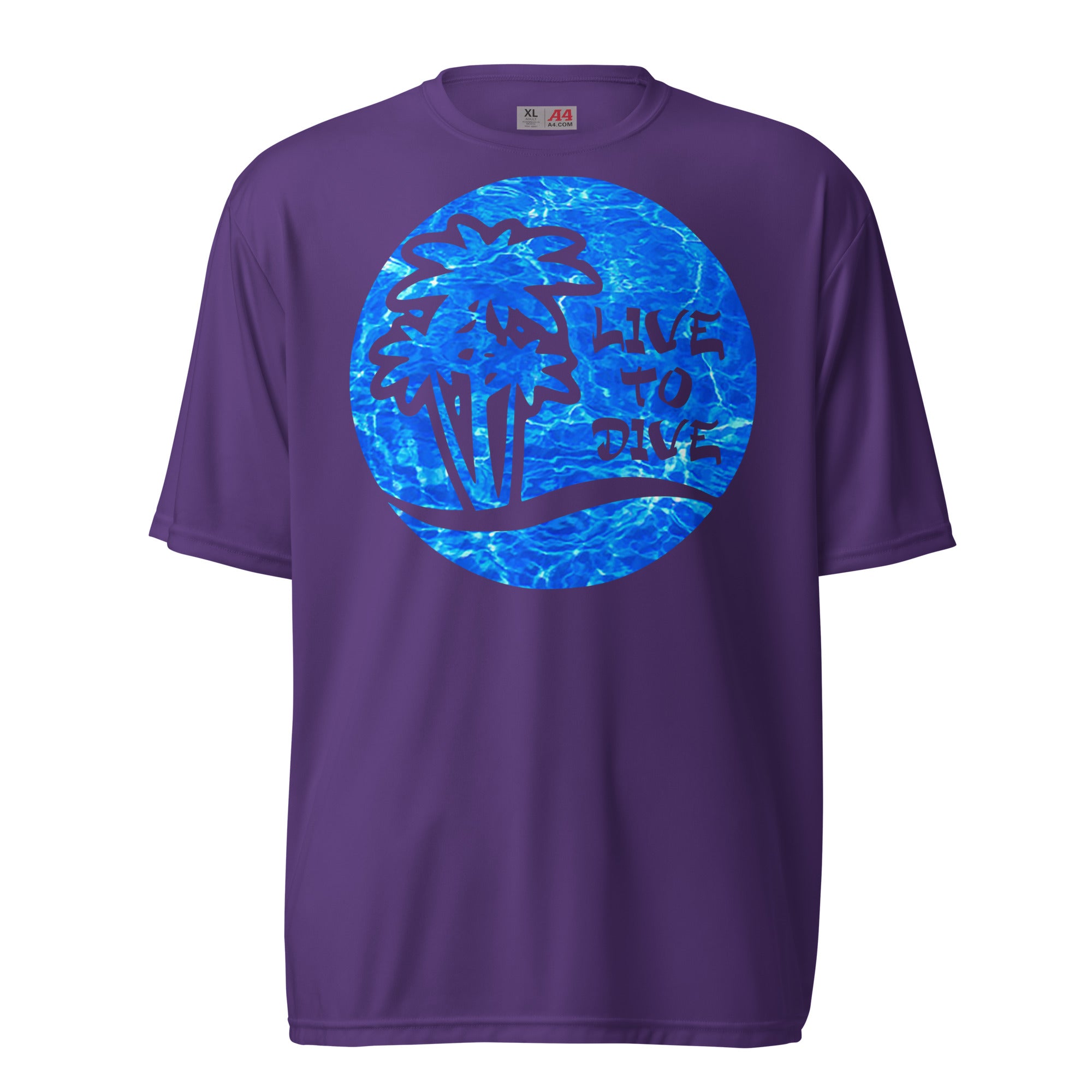 Water Pattern Palms Performance Shirt