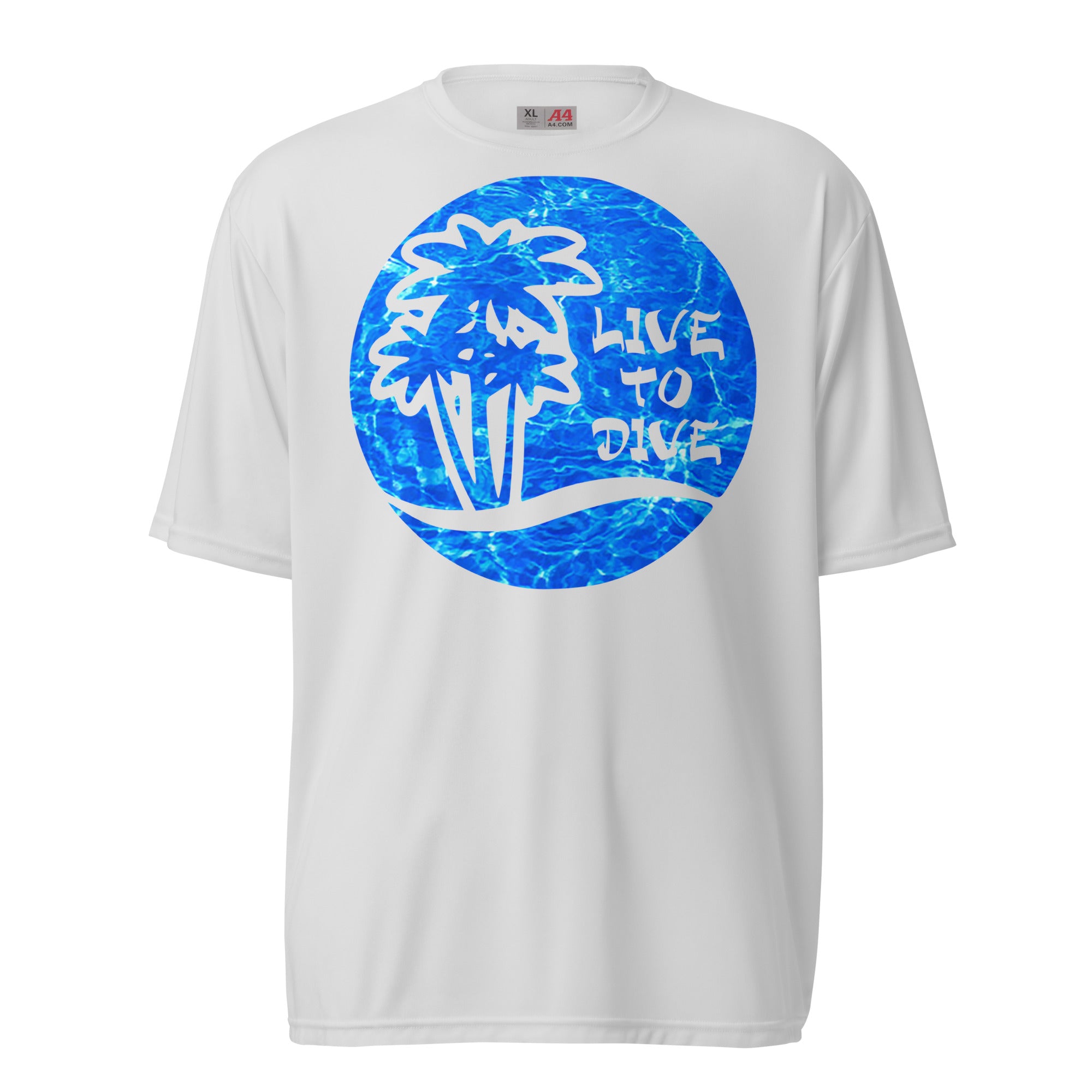 Water Pattern Palms Performance Shirt