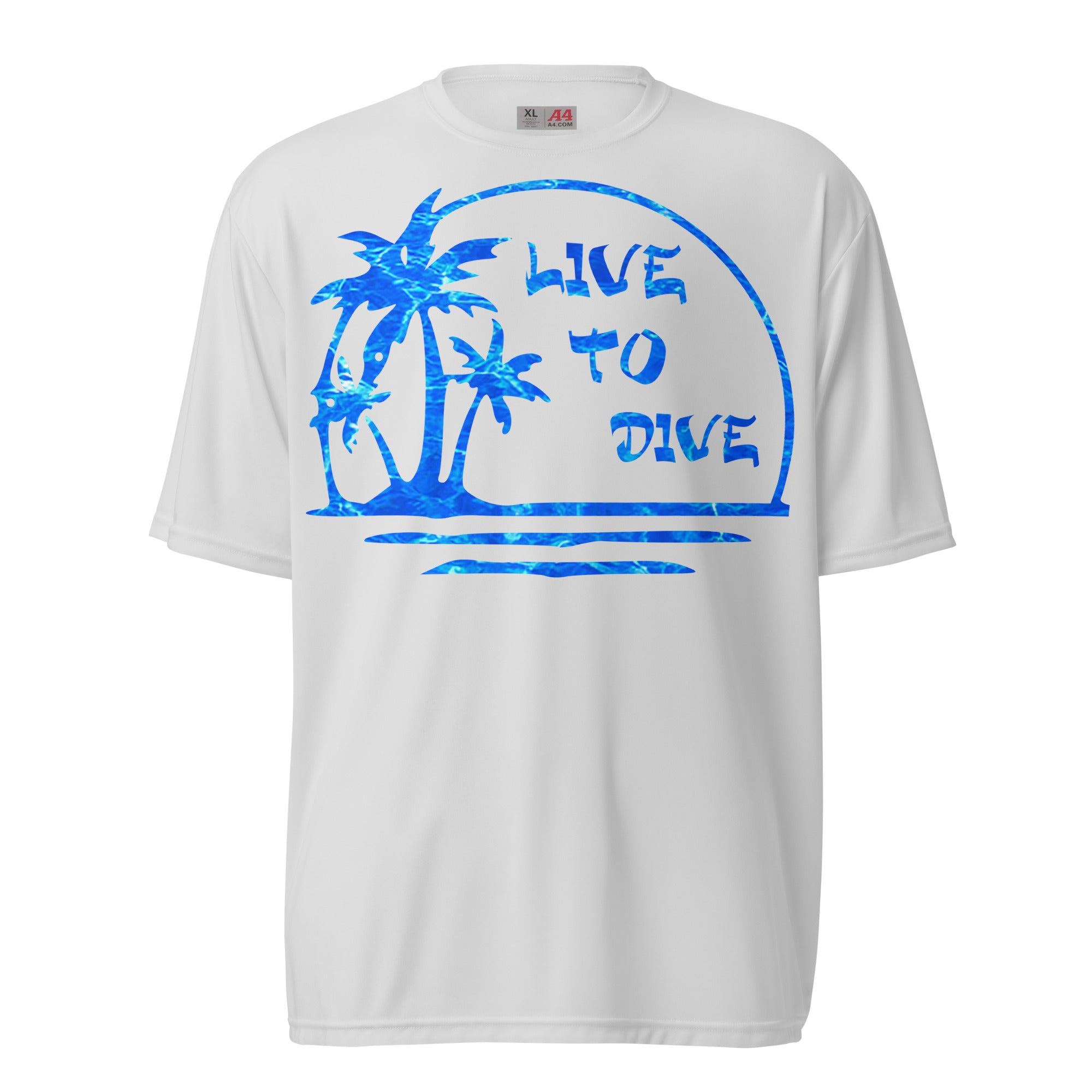 Water Pattern Palm Island Performance Shirt