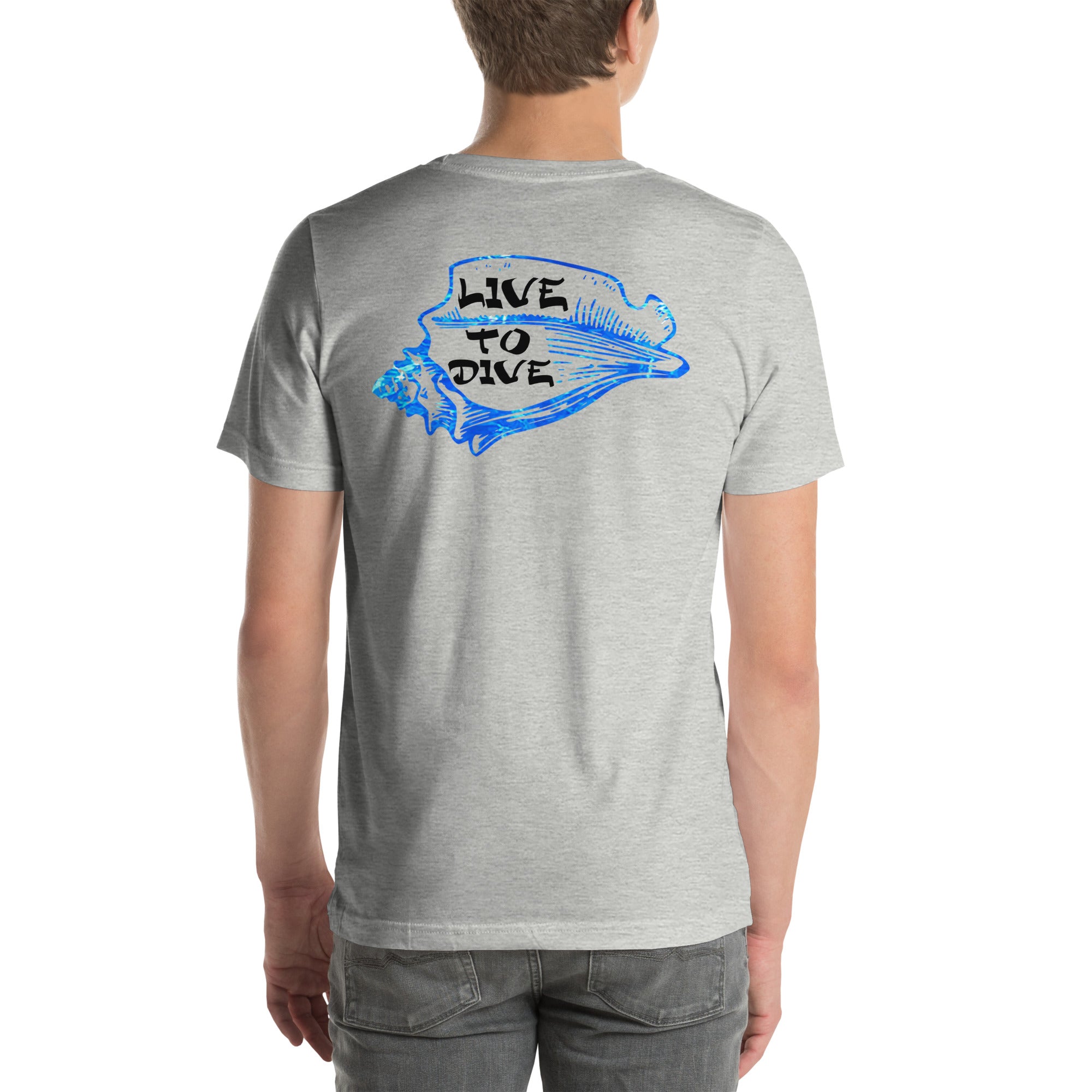 Live To Dive flag w/ conch shirt