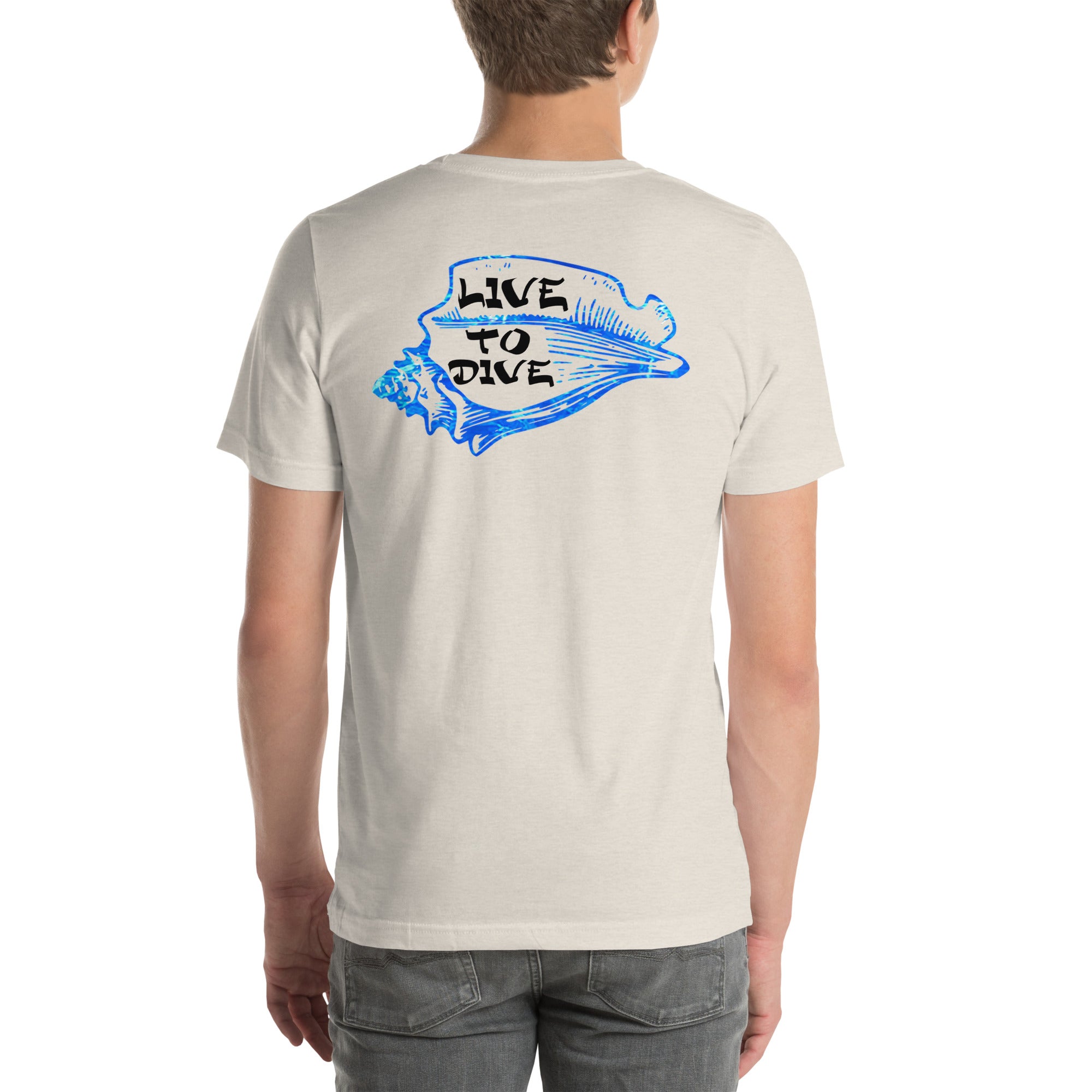Live To Dive flag w/ conch shirt