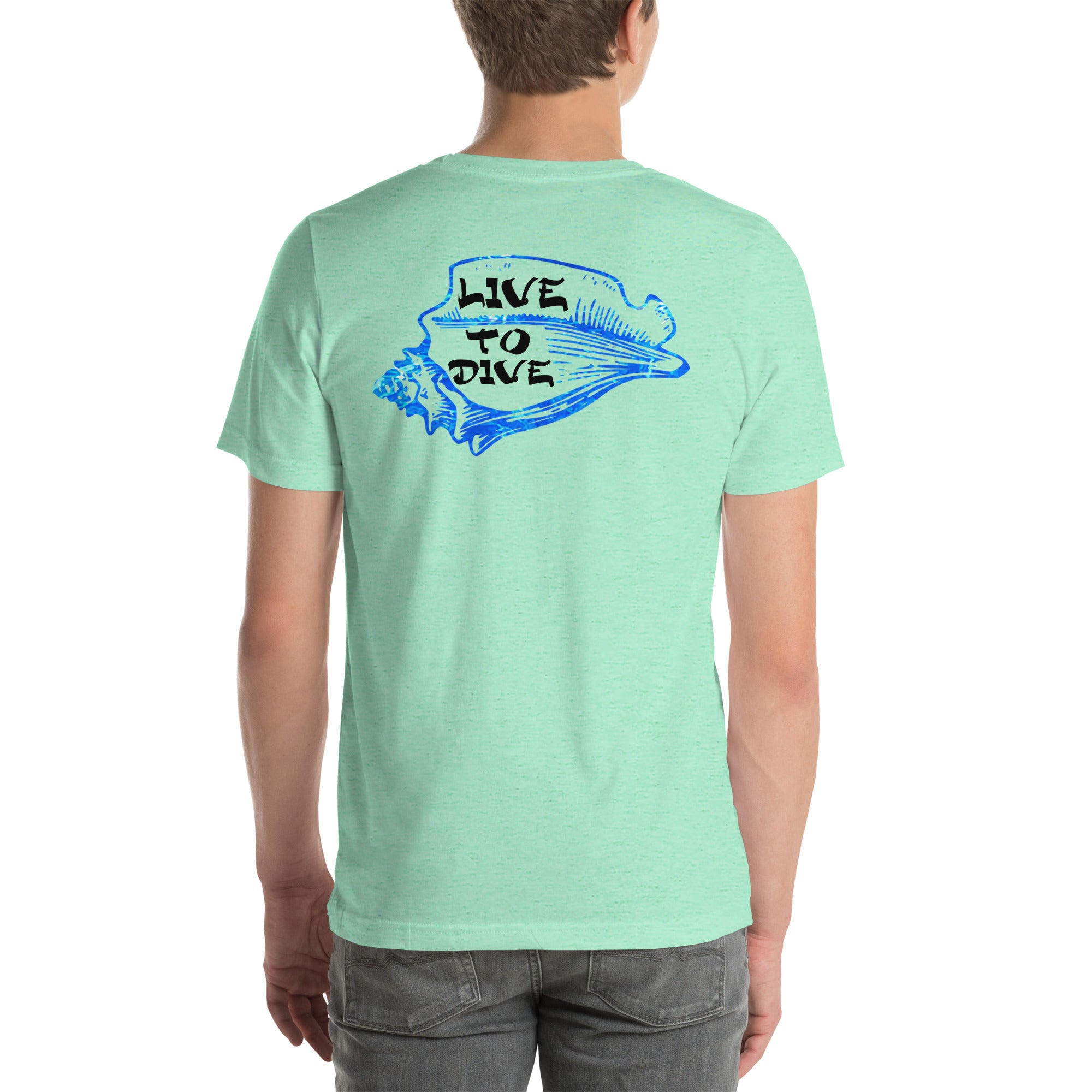 Live To Dive flag w/ conch shirt