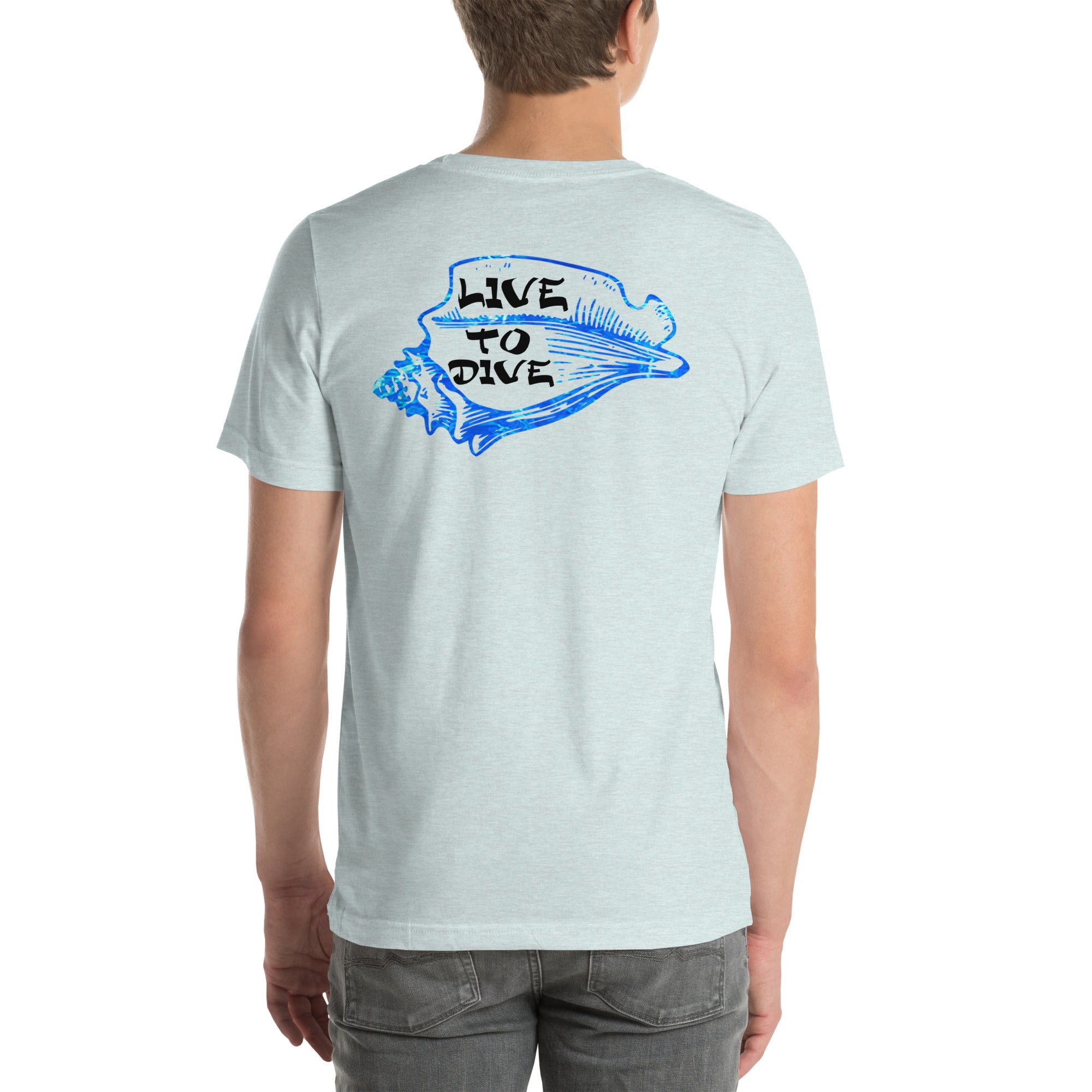 Live To Dive flag w/ conch shirt