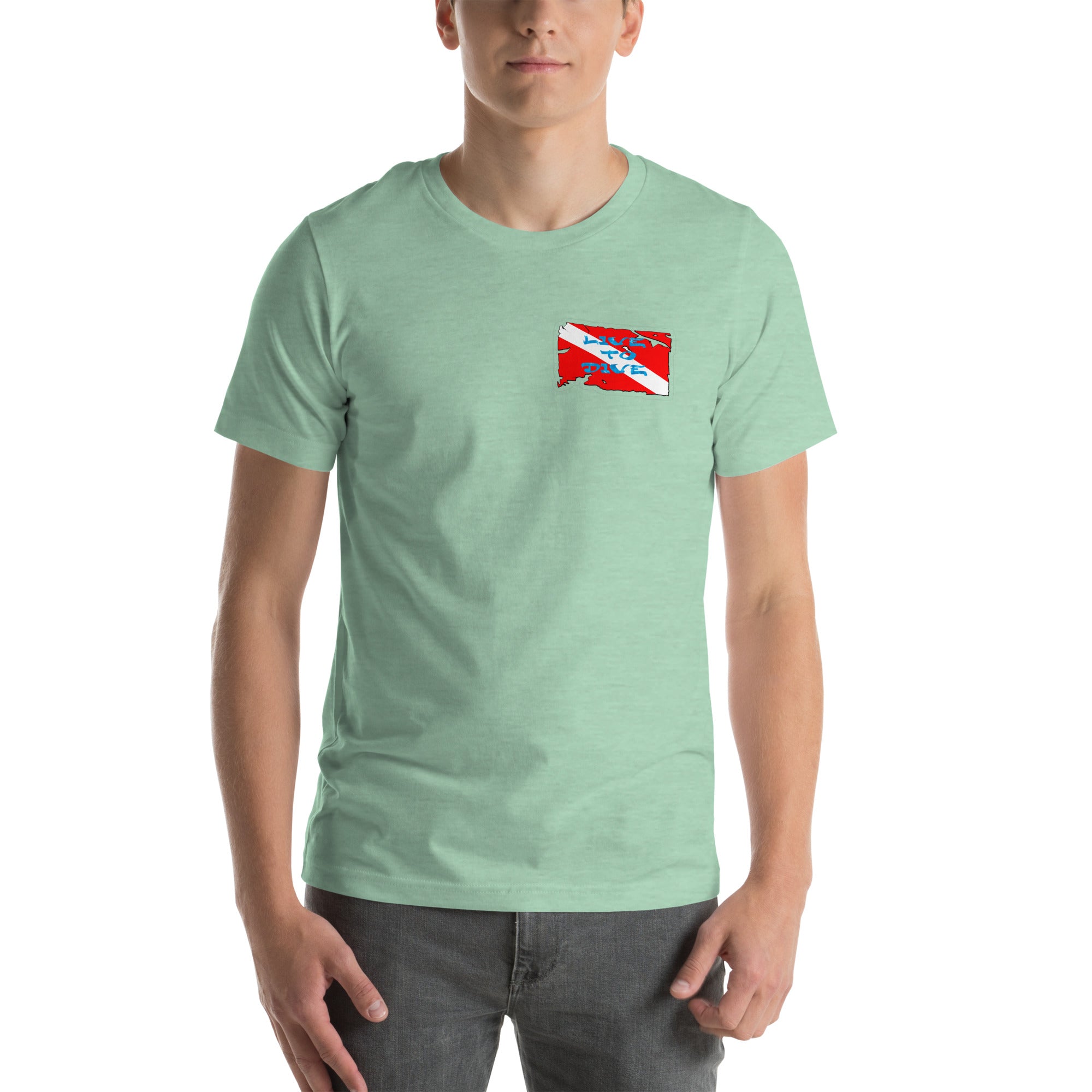Live To Dive flag w/ conch shirt