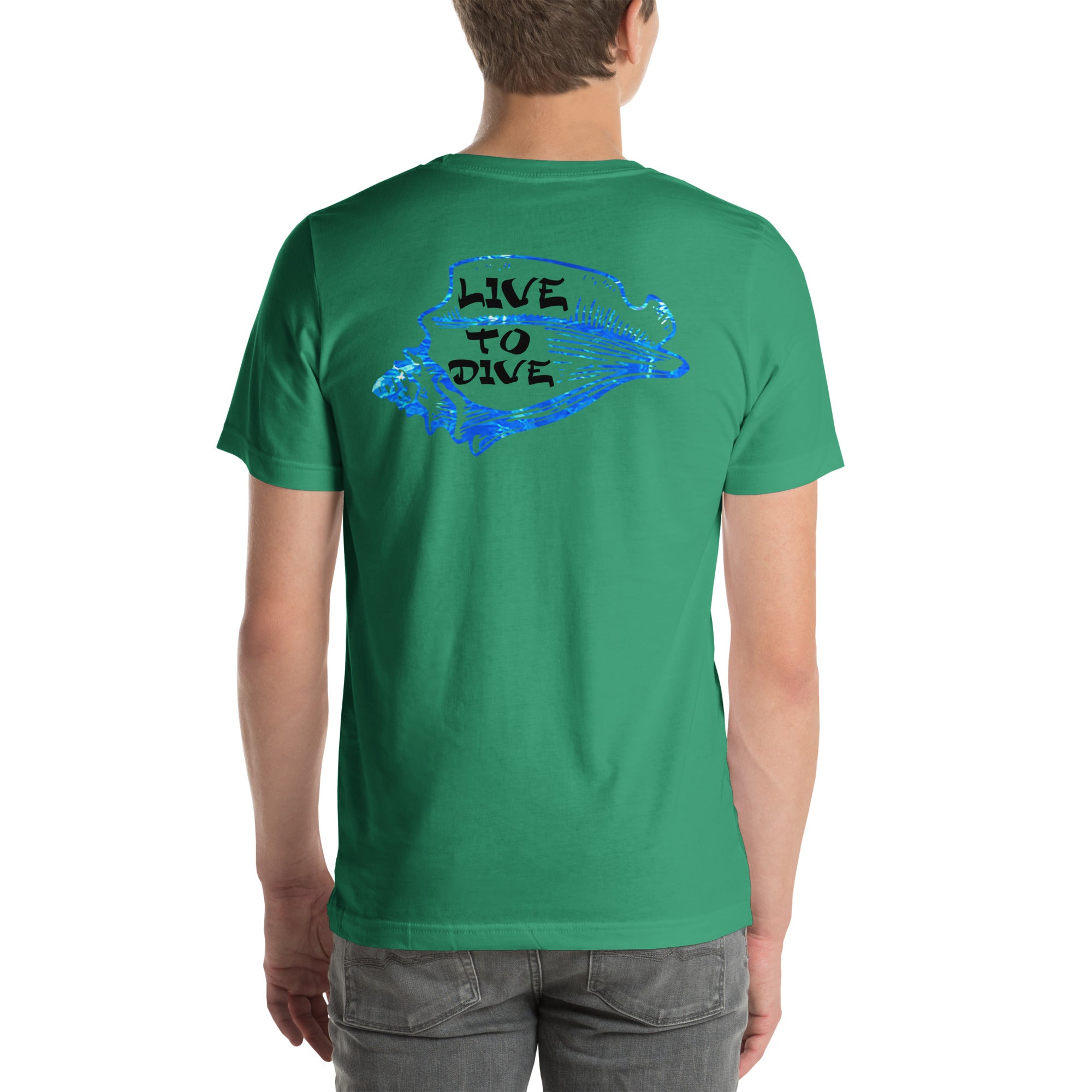 Live To Dive flag w/ conch shirt