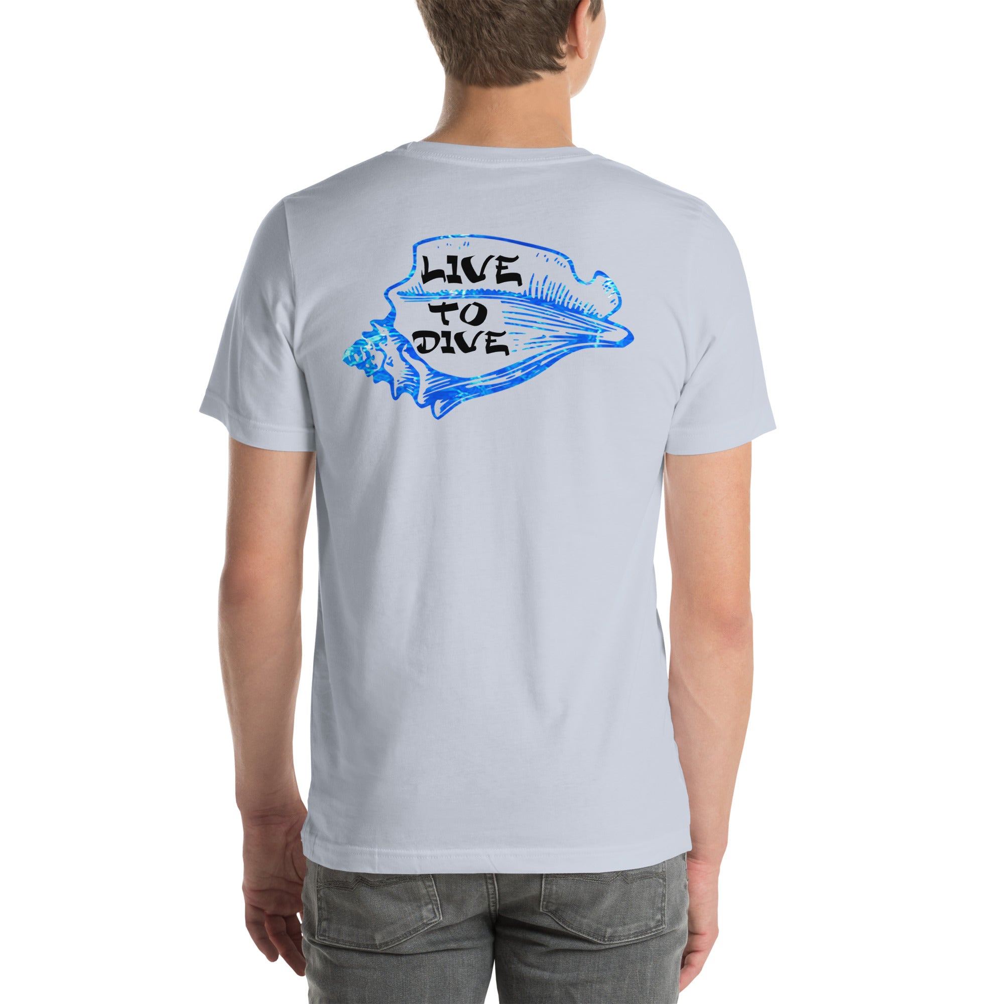 Live To Dive flag w/ conch shirt
