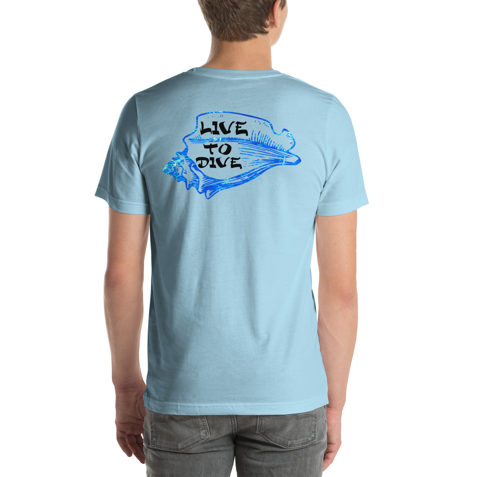 Live To Dive flag w/ conch shirt