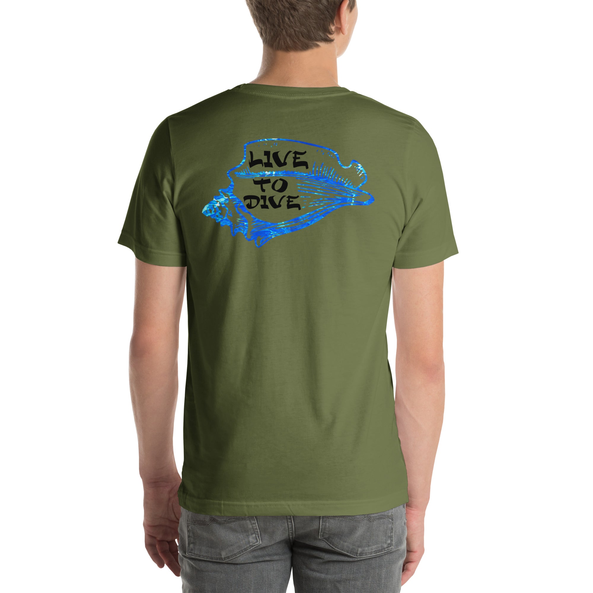 Live To Dive flag w/ conch shirt