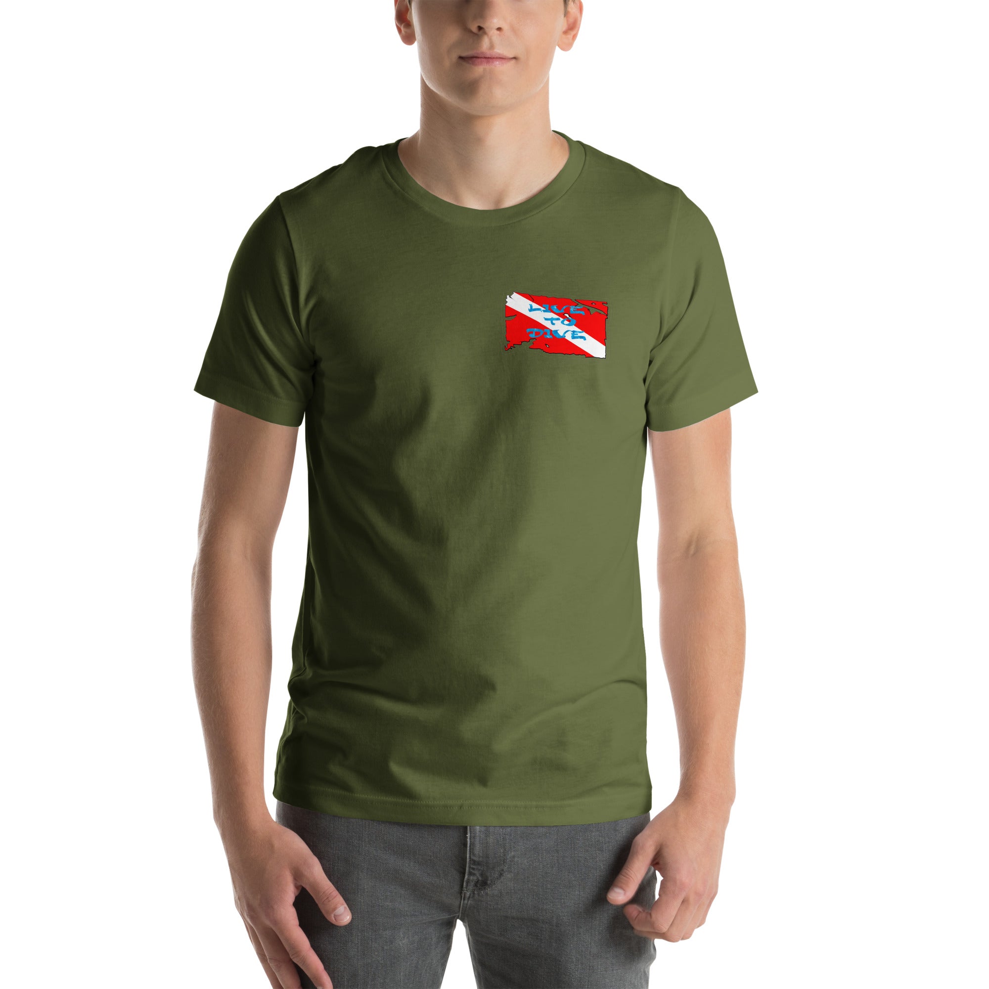 Live To Dive flag w/ conch shirt