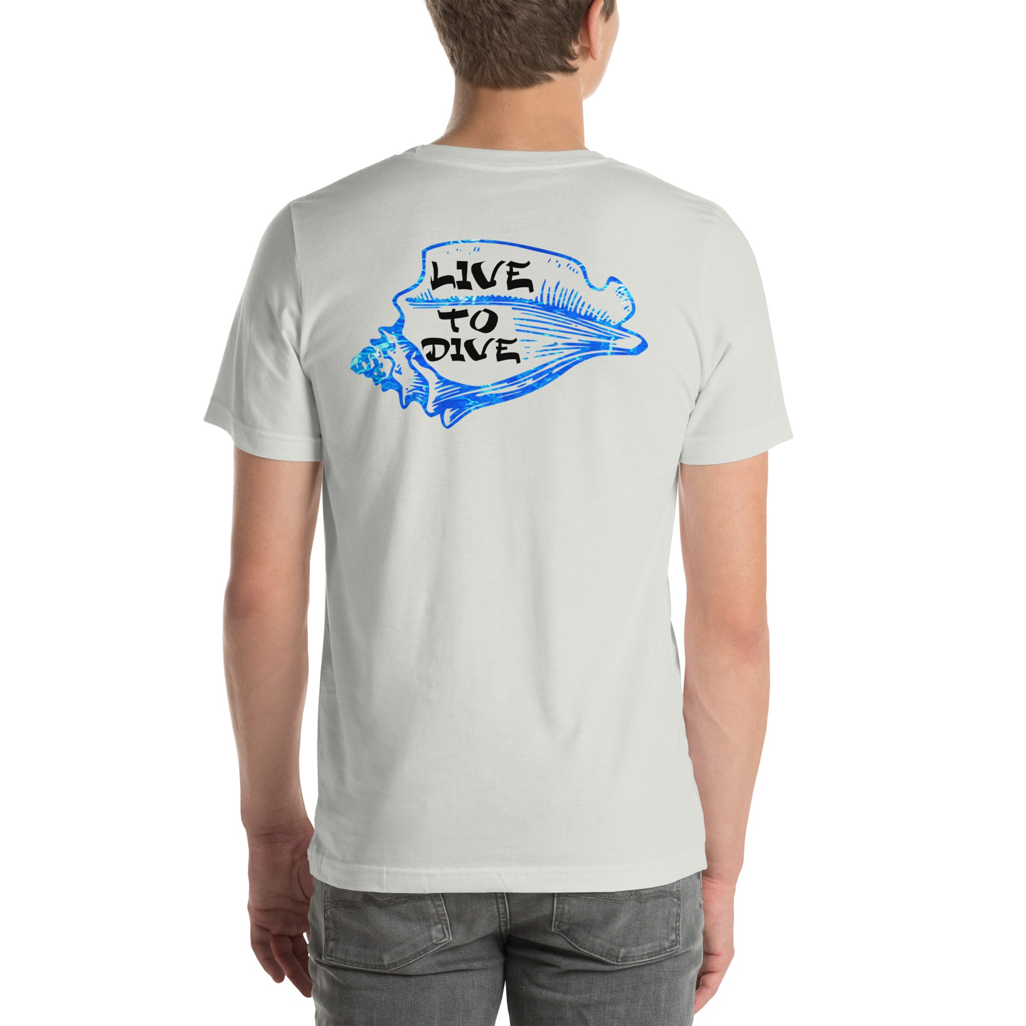 Live To Dive flag w/ conch shirt