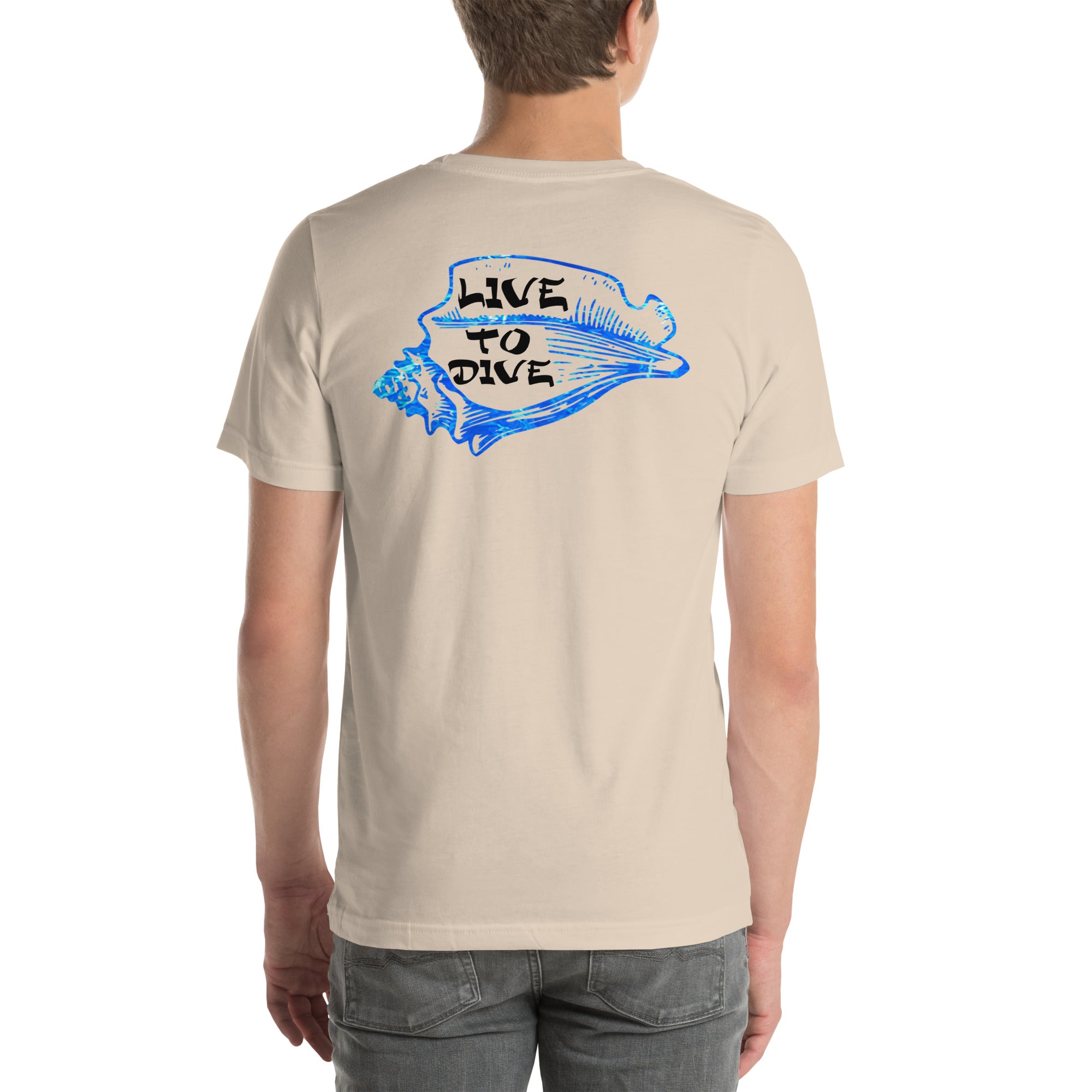 Live To Dive flag w/ conch shirt