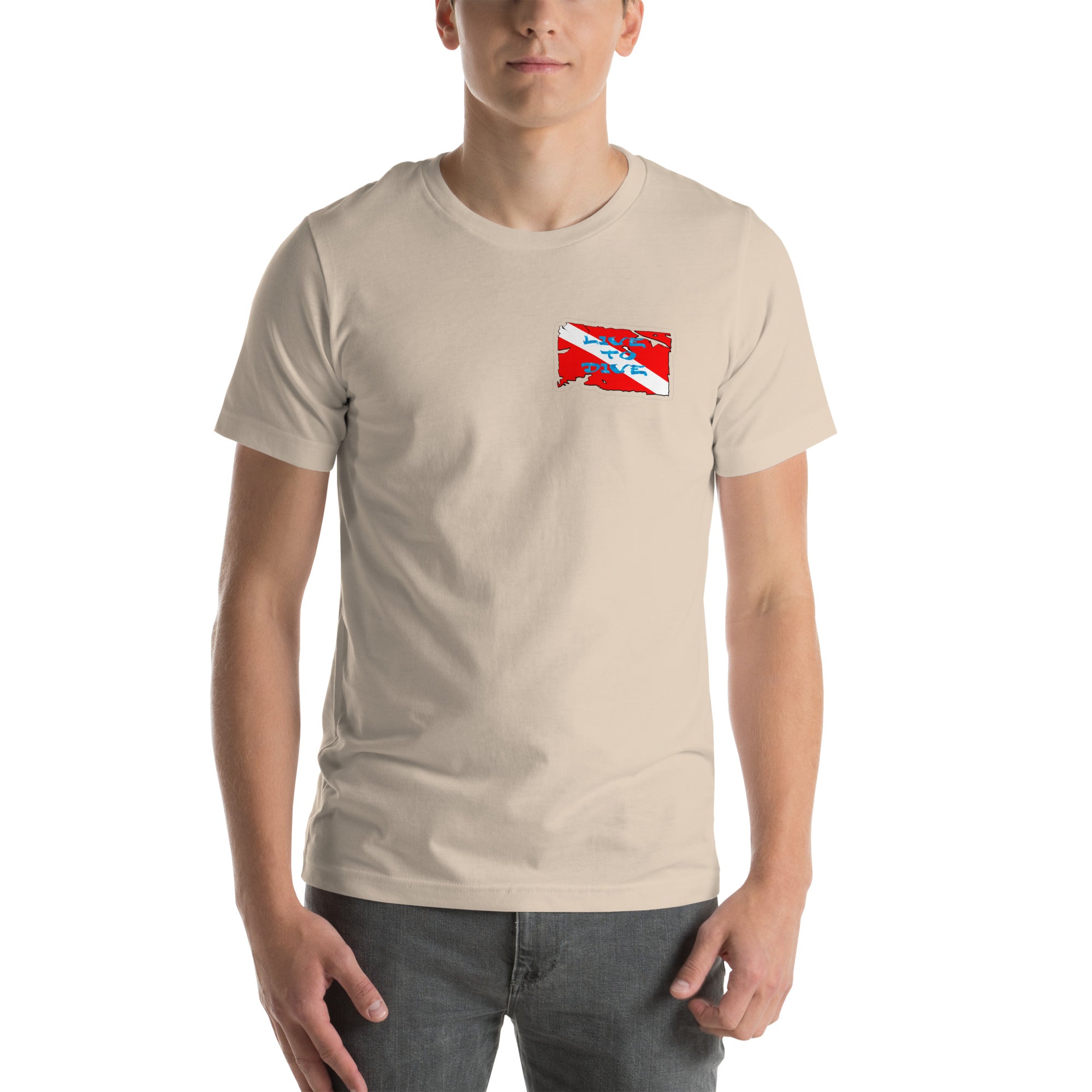Live To Dive flag w/ conch shirt