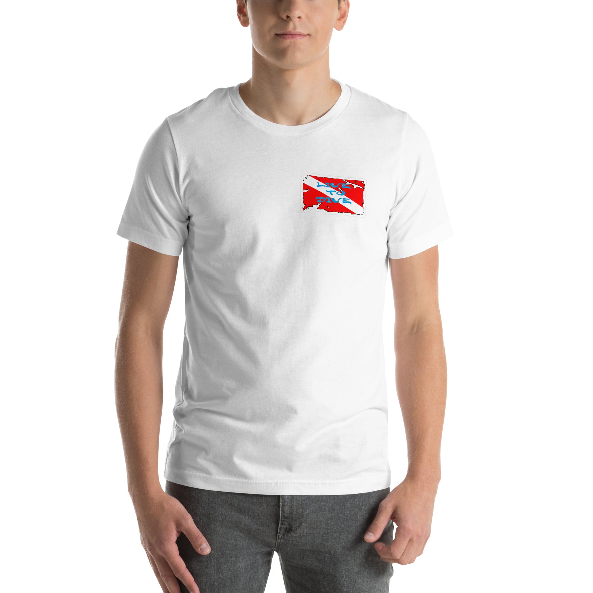Live To Dive flag w/ conch shirt