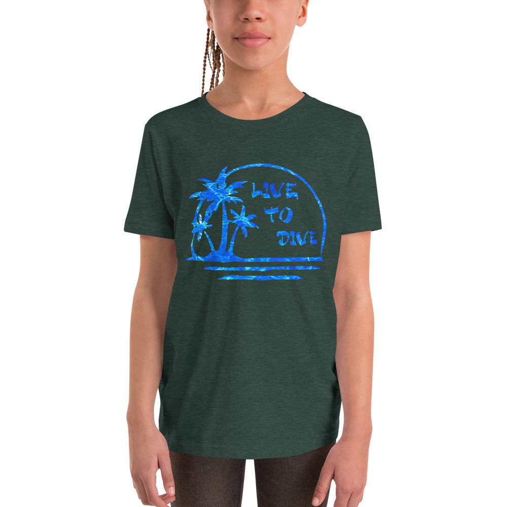 Youth Short Sleeve Palm And Water T-Shirt