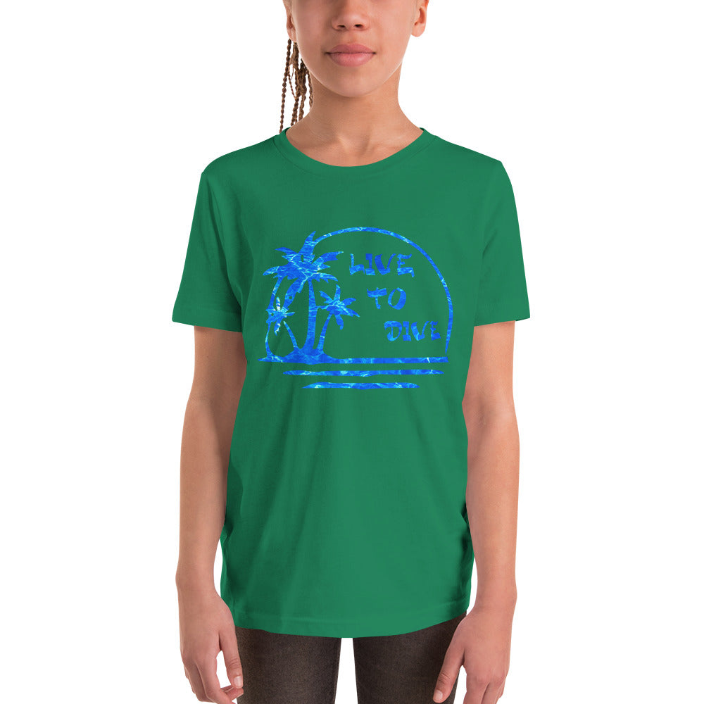 Youth Short Sleeve Palm And Water T-Shirt