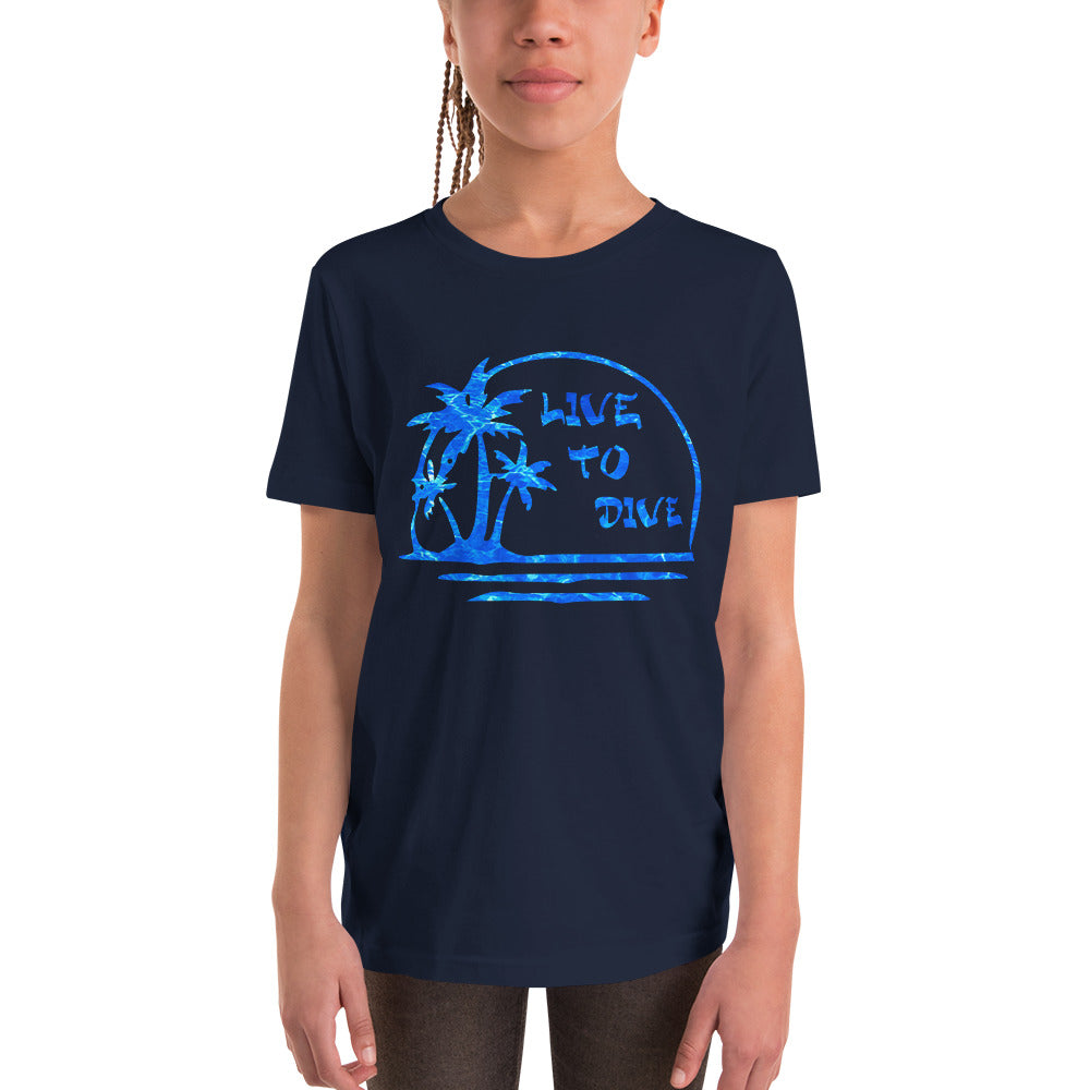 Youth Short Sleeve Palm And Water T-Shirt