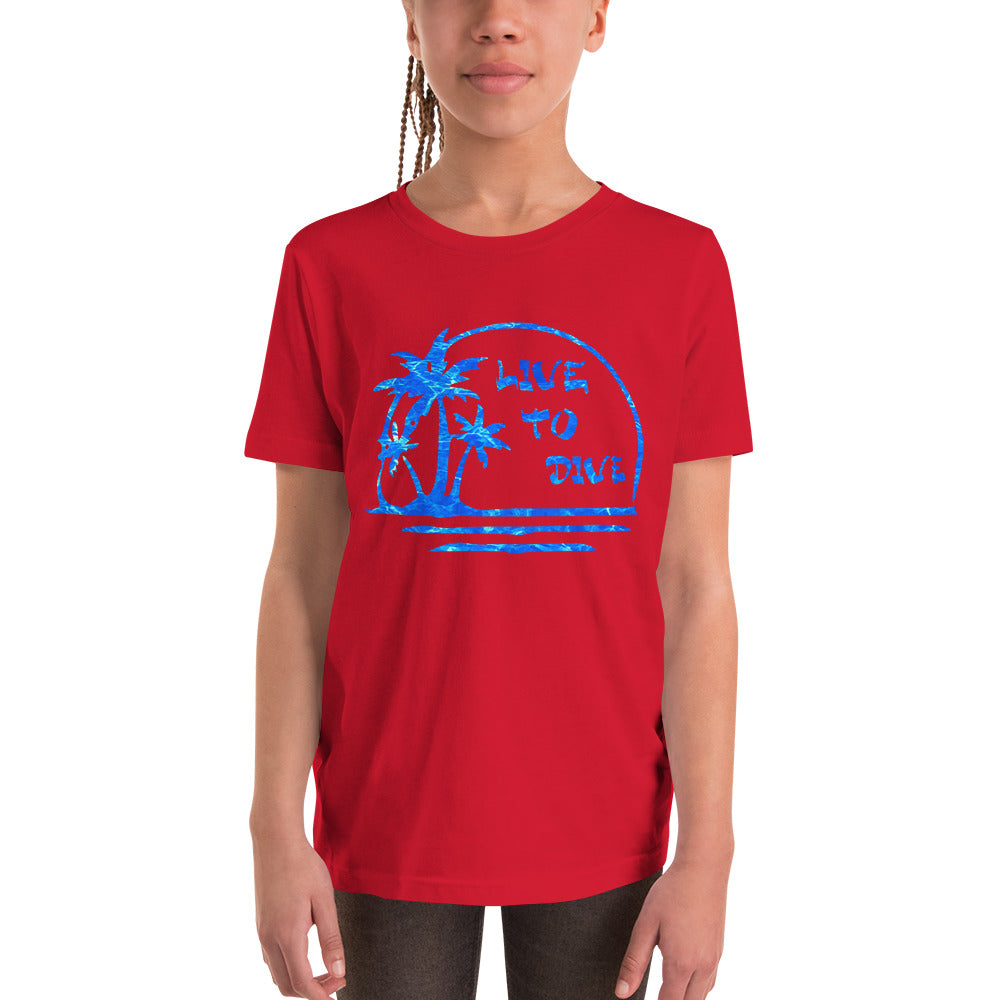 Youth Short Sleeve Palm And Water T-Shirt