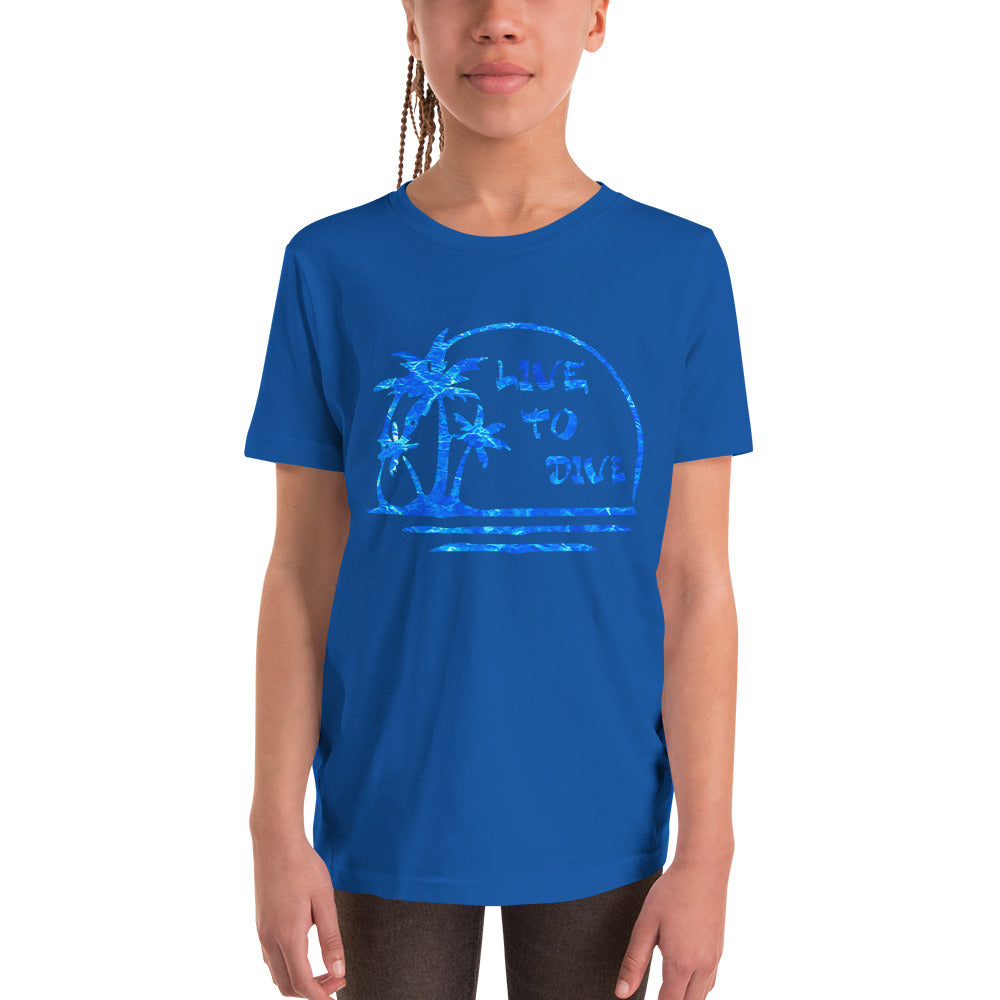 Youth Short Sleeve Palm And Water T-Shirt