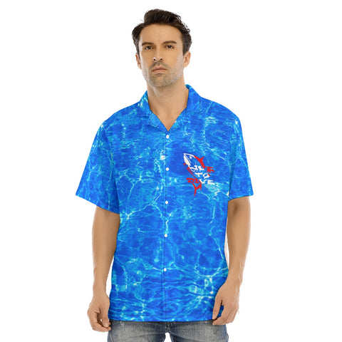 Men's Hawaiian Shirt With Button, Tuna