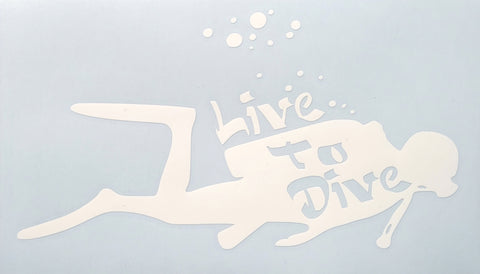 Live To Dive Scuba Diver.