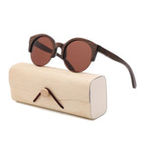Bamboo Semi-Rimless Sunglasses.