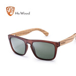 HU WOOD Natural Bamboo Zebra Wood Polarized Sunglasses.