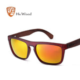 HU WOOD Natural Bamboo Zebra Wood Polarized Sunglasses.