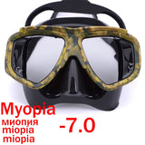 Myopia Scuba Diving Mask Camouflage Anti Fog.