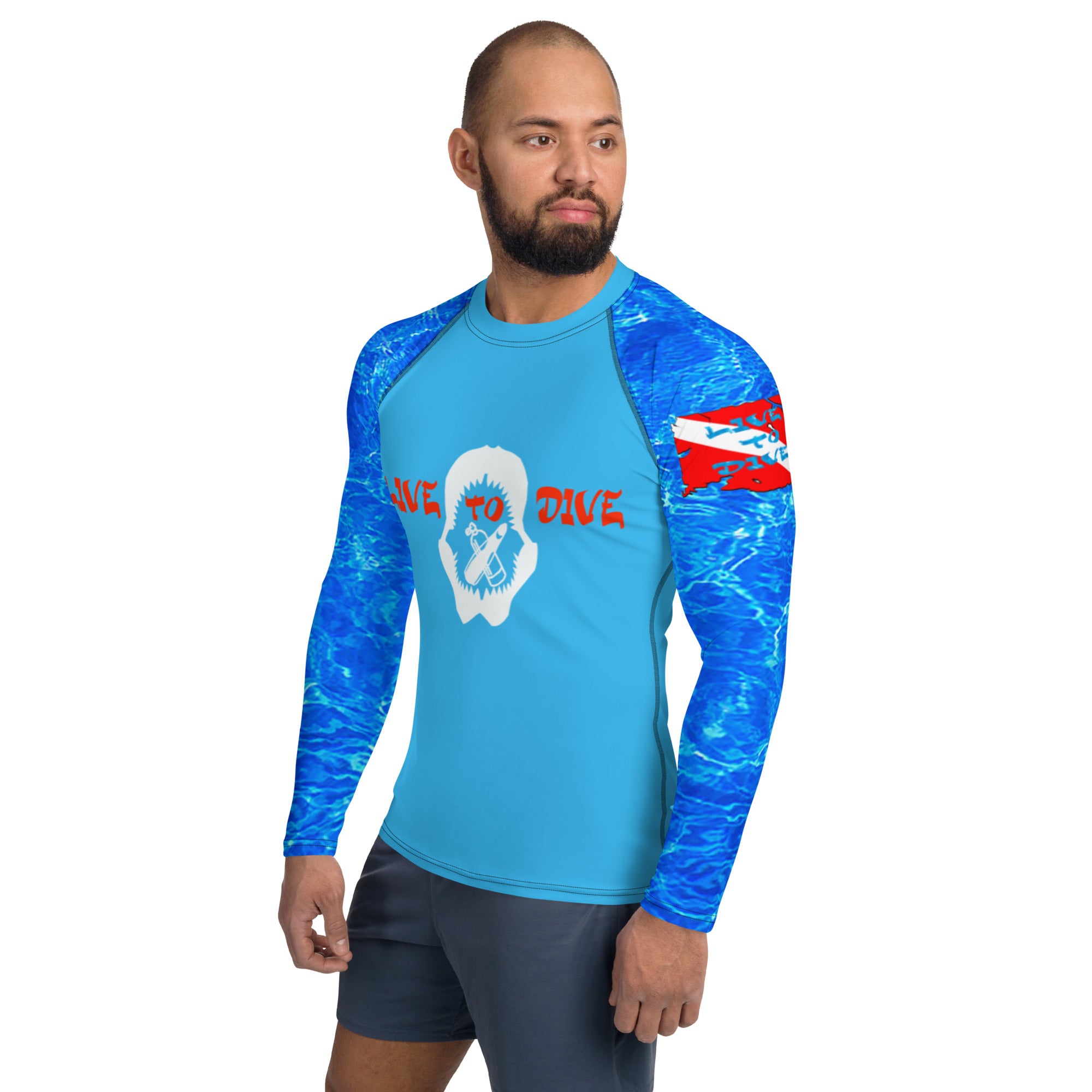 Men's Rash Guard Shark Jaw